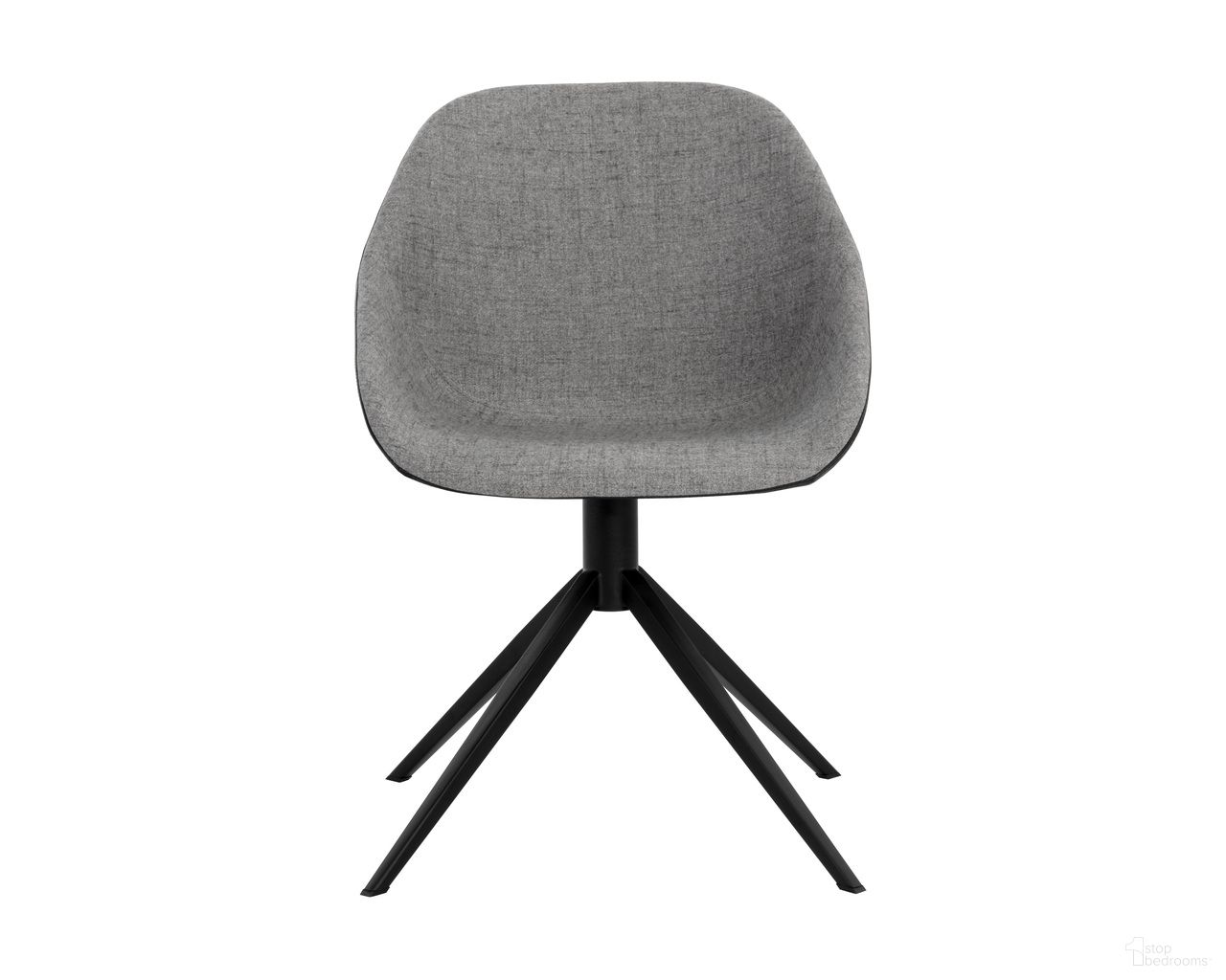 Mccoy Swivel Dining Chair In Nightfall Black and November Grey