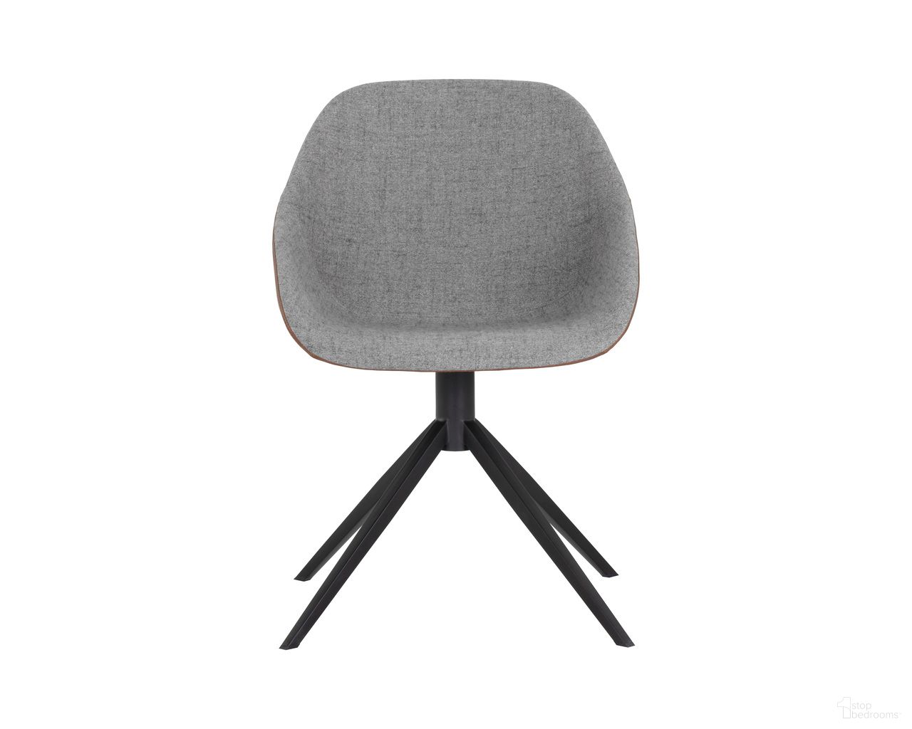 Mccoy Swivel Dining Chair In November Grey and Cinnamon Brown