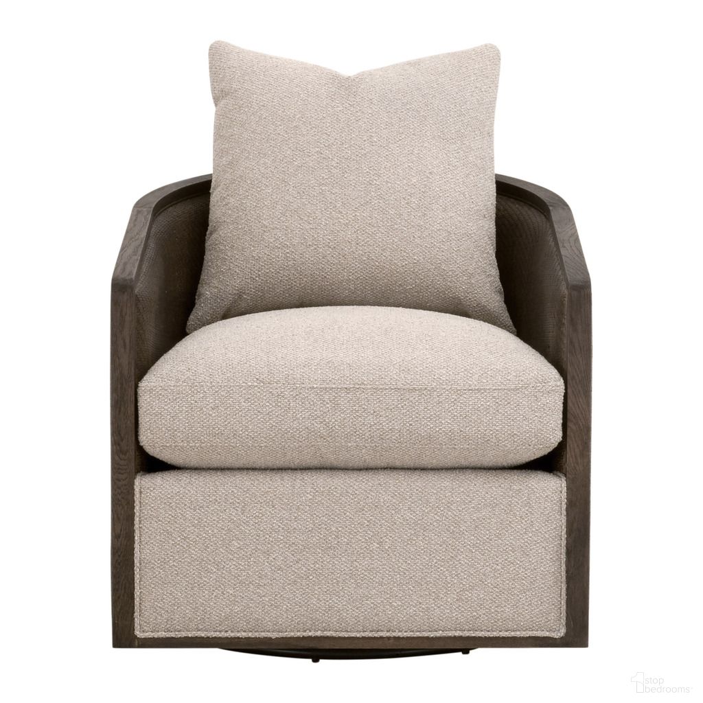 The appearance of Stitch and Hand McGuire Swivel Club Chair In Jute and Matte Brown designed by Essentials For Living in the transitional interior design. This jute/matte brown piece of furniture was selected by 1StopBedrooms from Stitch & Hand Collection to add a touch of cosiness and style into your home. Sku: 6643.LGJUT/MBO. Material: Rattan.