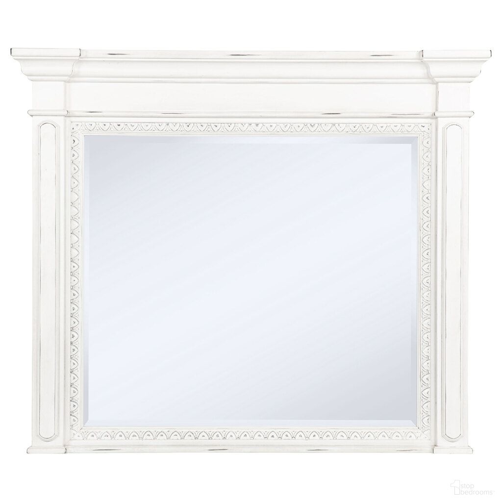 The appearance of McKinney Dresser Mirror In Vintage White designed by Coaster in the traditional interior design. This vintage white piece of furniture was selected by 1StopBedrooms from McKinney Collection to add a touch of cosiness and style into your home. Sku: 215874. Material: MDF.