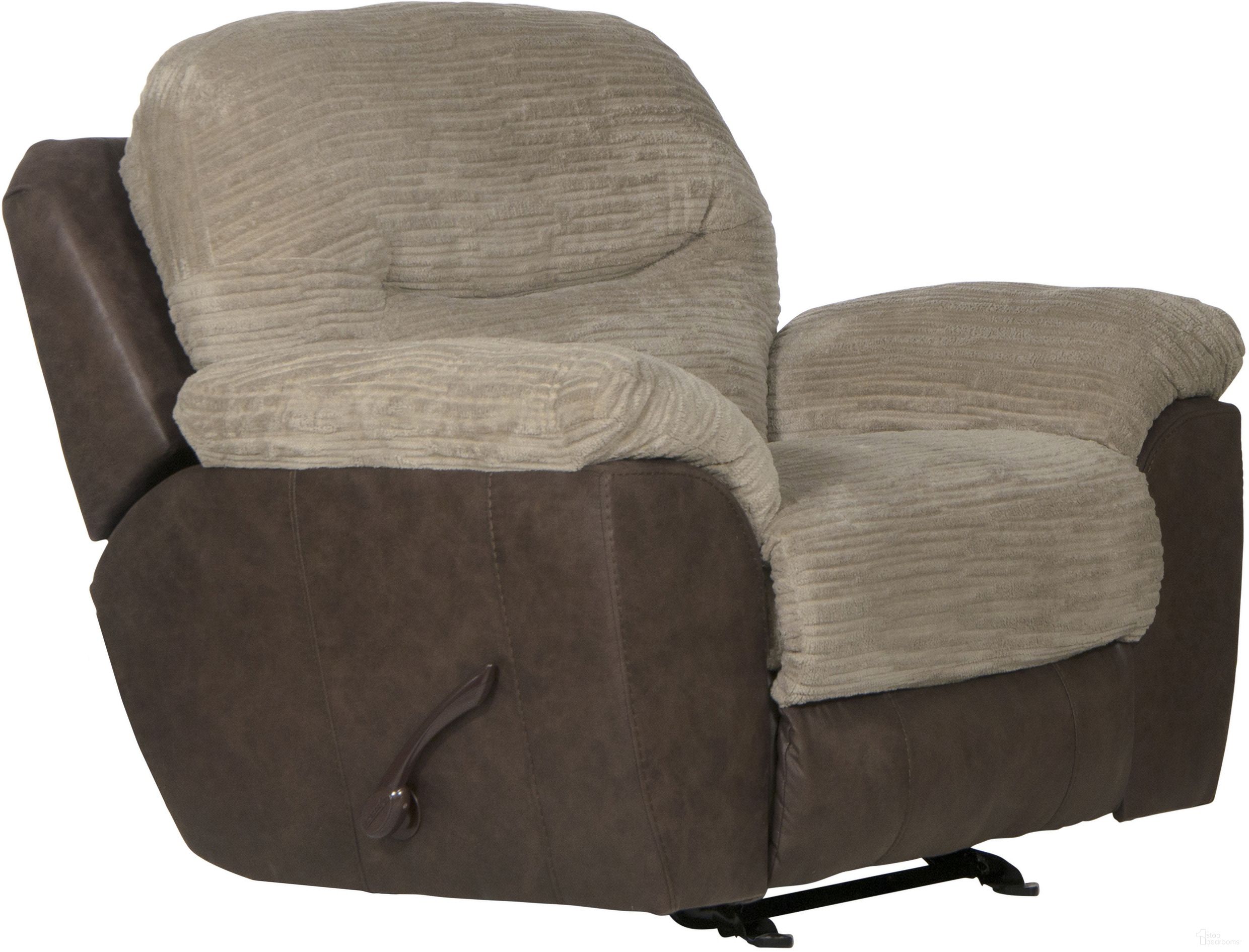 The appearance of McMahon Glider Recliner In Bark designed by Jackson in the traditional interior design. This bark piece of furniture was selected by 1StopBedrooms from McMahon Collection to add a touch of cosiness and style into your home. Sku: 545511117689192136. Material: Fabric.