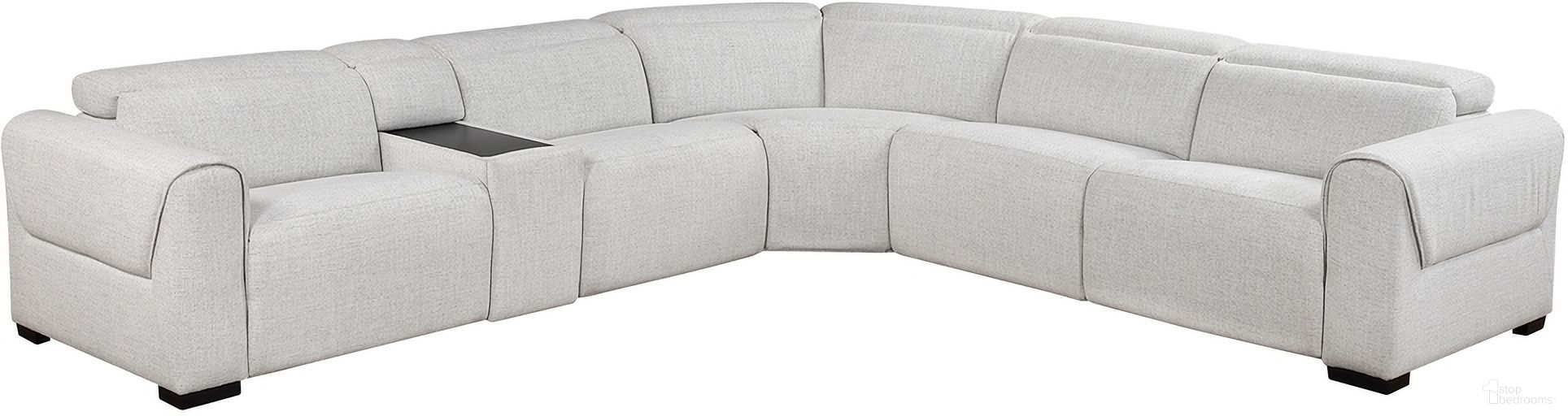The appearance of McPherson 6-Piece Modular Power Reclining Sectional with Power Headrests and Charging Ports In Beige designed by Homelegance in the modern / contemporary interior design. This beige piece of furniture  was selected by 1StopBedrooms from McPherson Collection to add a touch of cosiness and style into your home. Sku: 9455CLD-AC;9455CLD-ARPWH;9455CLD-CR;9455CLD-CN;9455CLD-LRPWH;9455CLD-RRPWH. Material: Chenille.