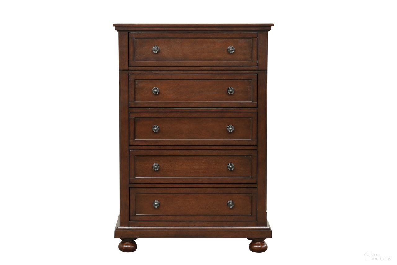 The appearance of Meade Chest In Dark Cherry designed by Glory in the traditional interior design. This dark cherry piece of furniture  was selected by 1StopBedrooms from Meade Collection to add a touch of cosiness and style into your home. Sku: G8910-CH. Material: Wood.