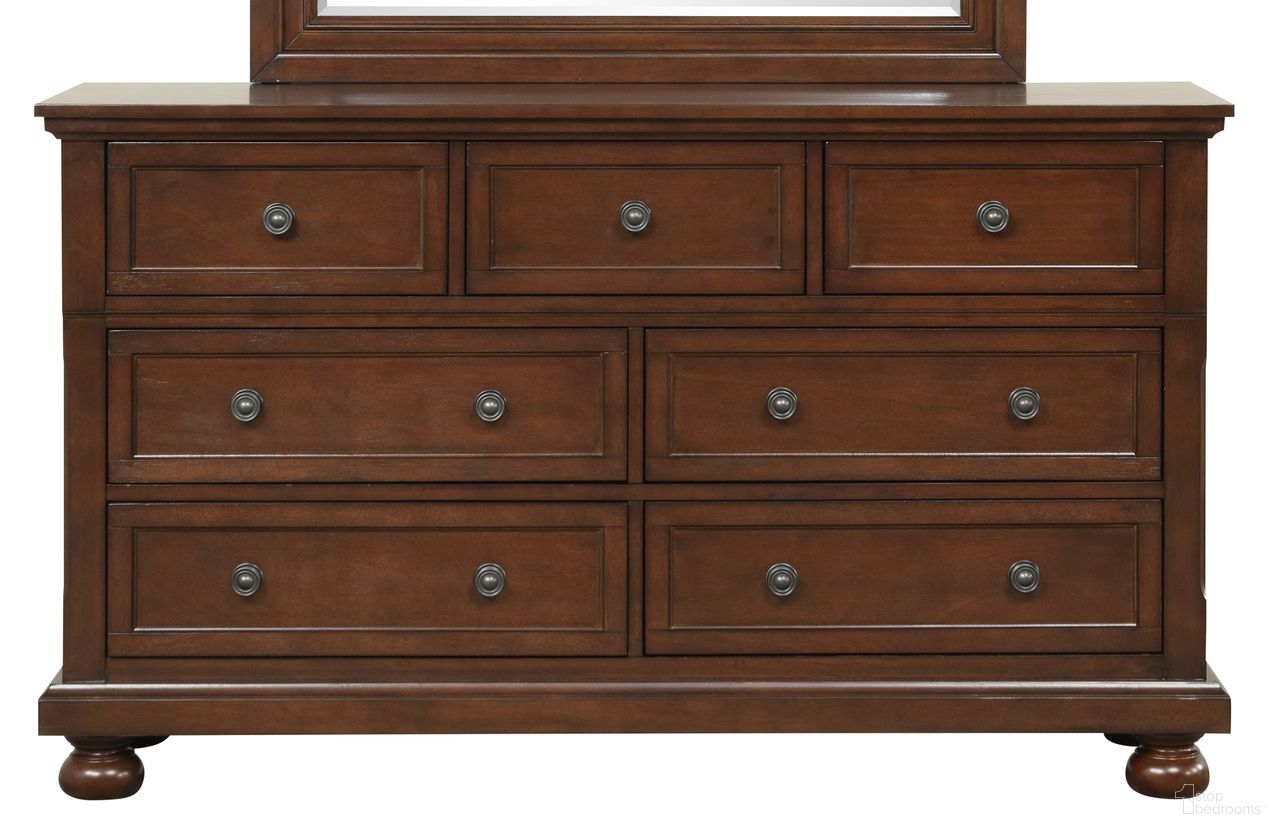 The appearance of Meade Dresser In Dark Cherry designed by Glory in the traditional interior design. This dark cherry piece of furniture  was selected by 1StopBedrooms from Meade Collection to add a touch of cosiness and style into your home. Sku: G8910-D. Material: Solid Wood.
