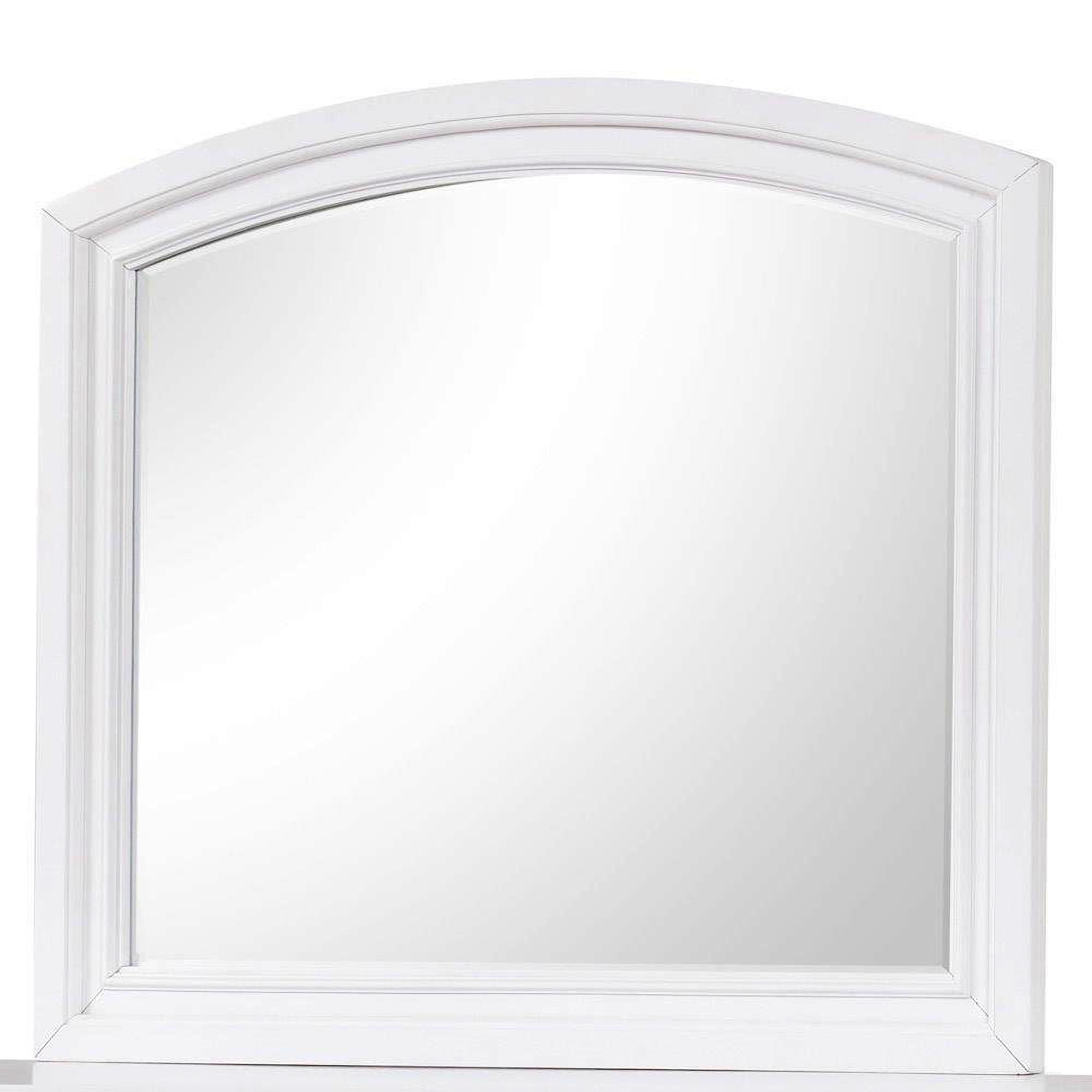 The appearance of Meade Mirror In White designed by Glory in the modern / contemporary interior design. This white piece of furniture was selected by 1StopBedrooms from Meade Collection to add a touch of cosiness and style into your home. Sku: G8975-M. Material: Wood.