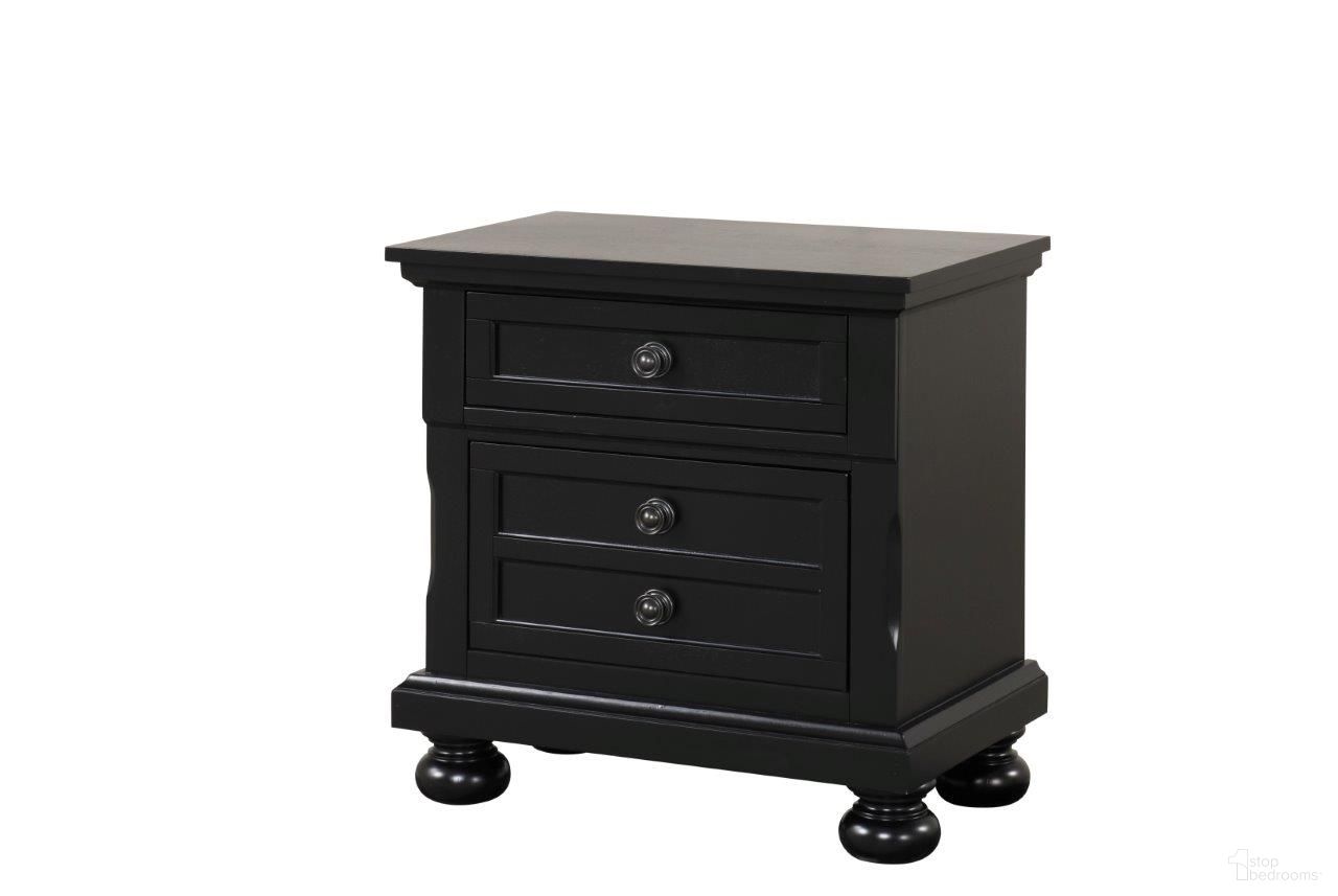 The appearance of Meade Nightstand In Black designed by Glory in the modern / contemporary interior design. This black piece of furniture  was selected by 1StopBedrooms from Meade Collection to add a touch of cosiness and style into your home. Sku: G8925-N. Material: Wood.
