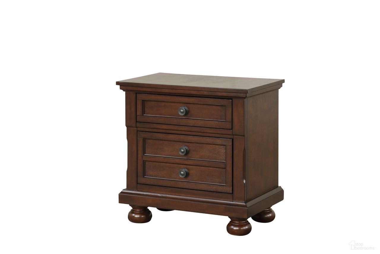 The appearance of Meade Nightstand In Dark Cherry designed by Glory in the traditional interior design. This dark cherry piece of furniture was selected by 1StopBedrooms from Meade Collection to add a touch of cosiness and style into your home. Sku: G8910-N. Material: Wood.