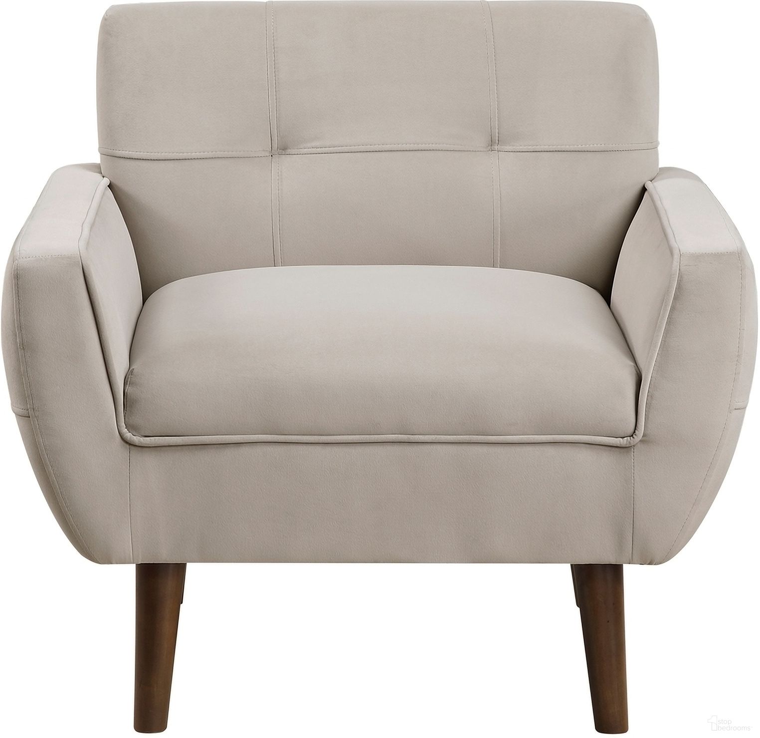The appearance of Meadow Accent Chair In Brown designed by Homelegance in the transitional interior design. This brown piece of furniture was selected by 1StopBedrooms from Meadow Collection to add a touch of cosiness and style into your home. Sku: 1298BR-1. Material: Velvet.