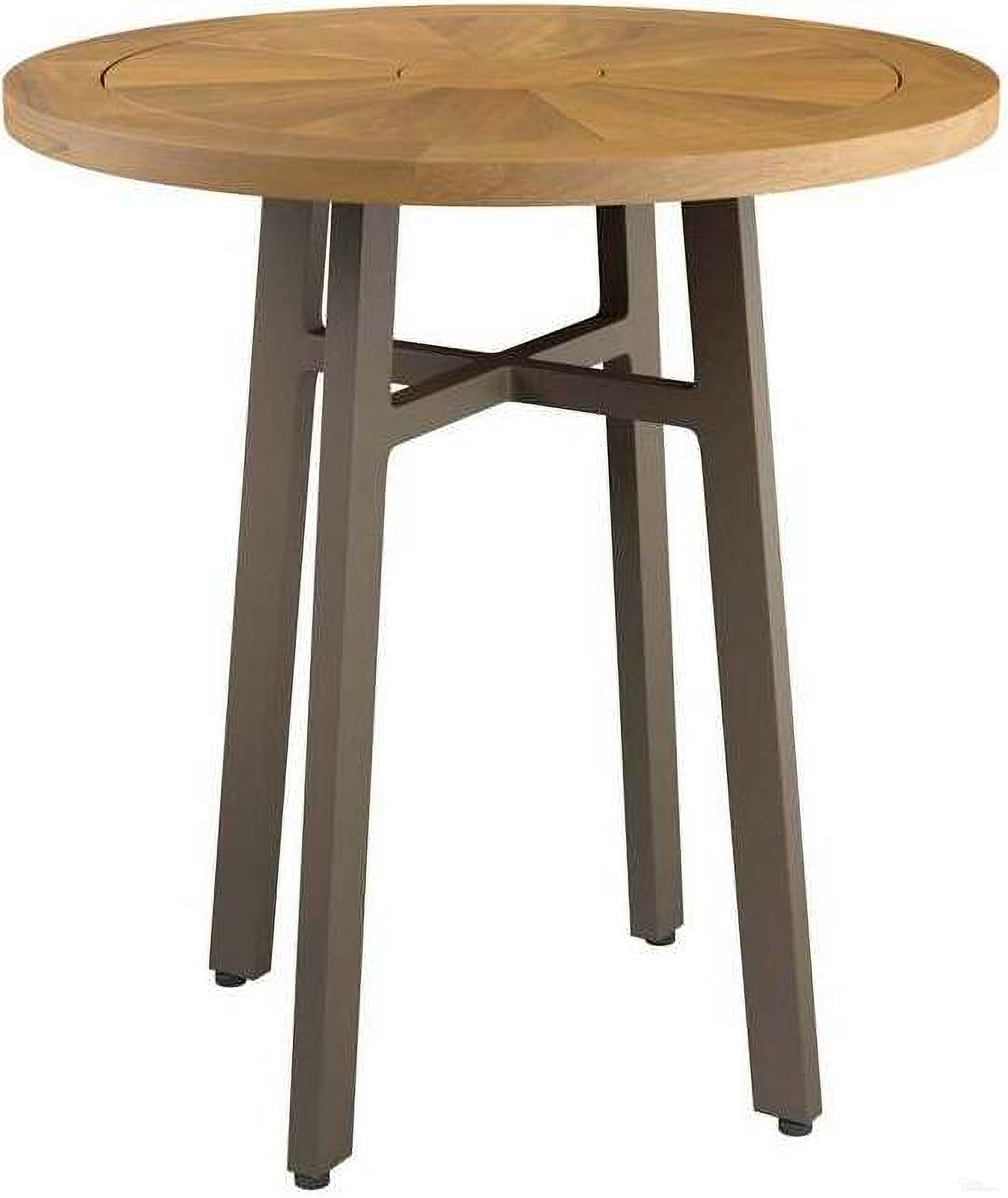 The appearance of Meadow Outdoor Patio Teak Wood Dining Table In Natural and Taupe designed by Modway in the modern / contemporary interior design. This taupe piece of furniture  was selected by 1StopBedrooms from Meadow Collection to add a touch of cosiness and style into your home. Sku: EEI-5312-NAT-TOP;EEI-5312-TAU-BASE. Table Base Style: Legs. Table Top Shape: Round. Material: Stainless Steel.