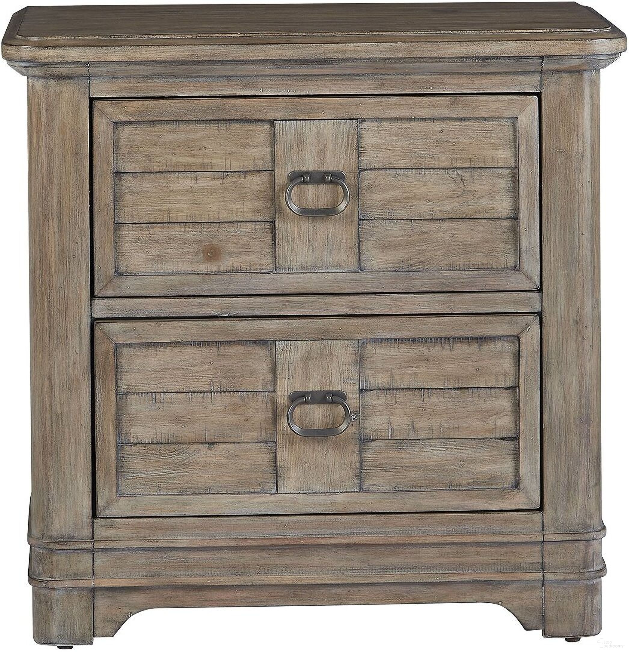 The appearance of Meadowbrook 2 Drawer Nightstand In Sand designed by American Woodcrafters in the country / farmhouse interior design. This sand piece of furniture was selected by 1StopBedrooms from Meadowbrook Collection to add a touch of cosiness and style into your home. Sku: 2600-420. Material: Hardwood.