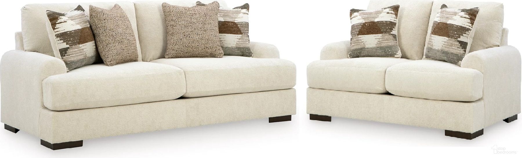 The appearance of Meadowleaf Living Room Set In Sand designed by Signature Design by Ashley in the modern / contemporary interior design. This sand piece of furniture was selected by 1StopBedrooms from Meadowleaf Collection to add a touch of cosiness and style into your home. Sku: NC8150638;NC8150635. Material: Fabric.