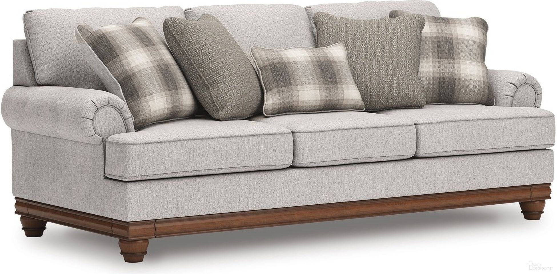 The appearance of Meadowview Sofa In Sandstone designed by Signature Design by Ashley in the traditional interior design. This sandstone piece of furniture was selected by 1StopBedrooms from Meadowview Collection to add a touch of cosiness and style into your home. Sku: NC5680338. Material: Polyester.