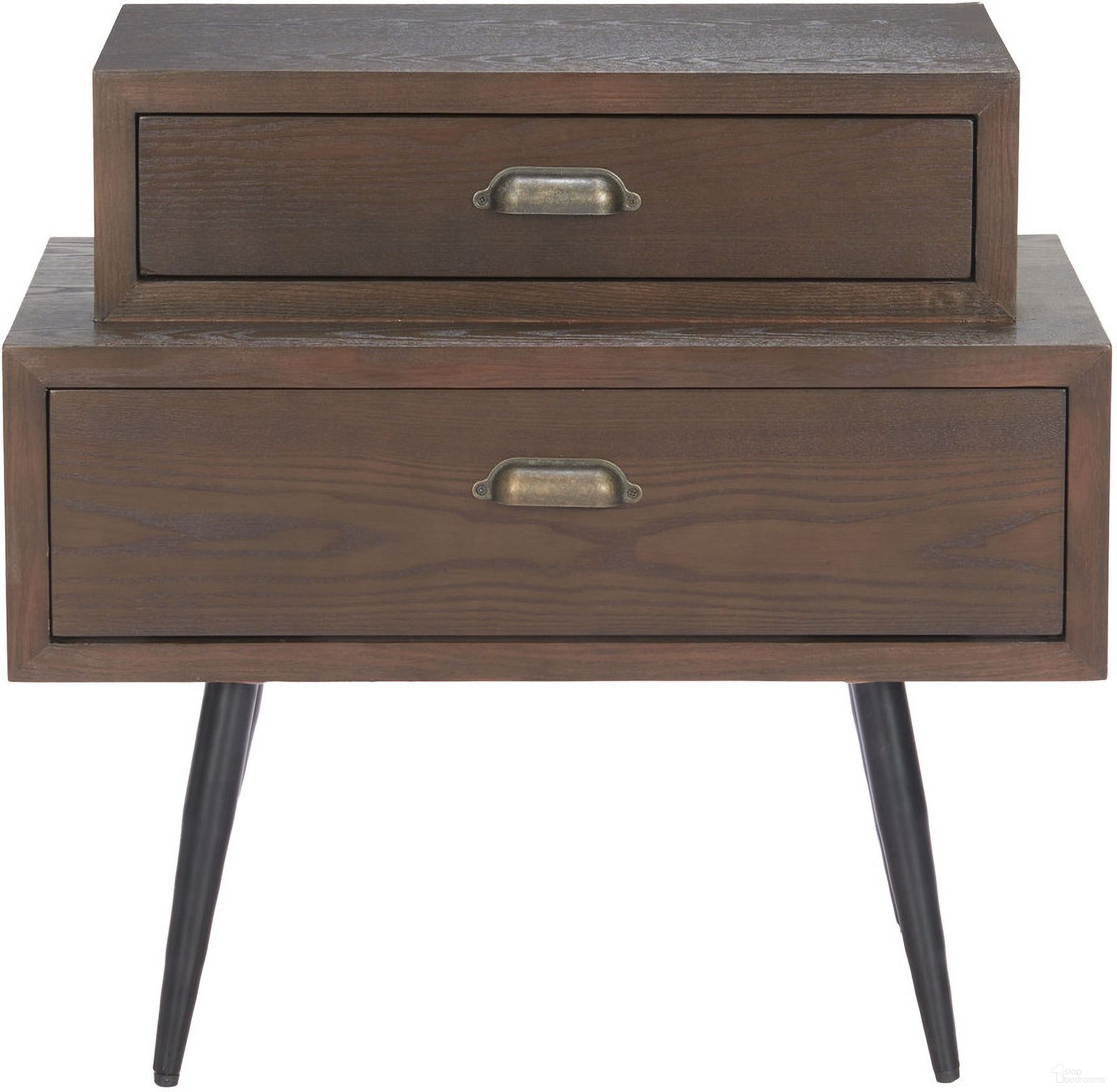 The appearance of Mechy Side Table In Brown designed by Zuo Modern in the modern / contemporary interior design. This brown piece of furniture  was selected by 1StopBedrooms from Mechy Collection to add a touch of cosiness and style into your home. Sku: 110548. Material: MDF.