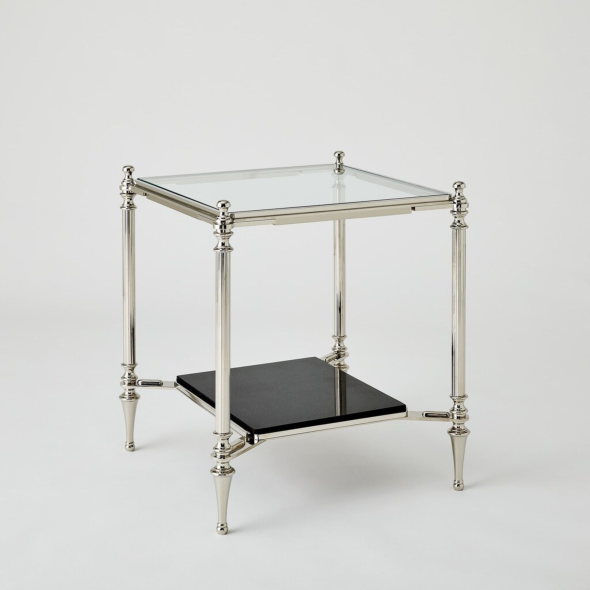 The appearance of Medford Side Table In Nickel designed by Global Views in the modern / contemporary interior design. This nickel piece of furniture was selected by 1StopBedrooms from Medford Collection to add a touch of cosiness and style into your home. Sku: 993905. Material: Brass.