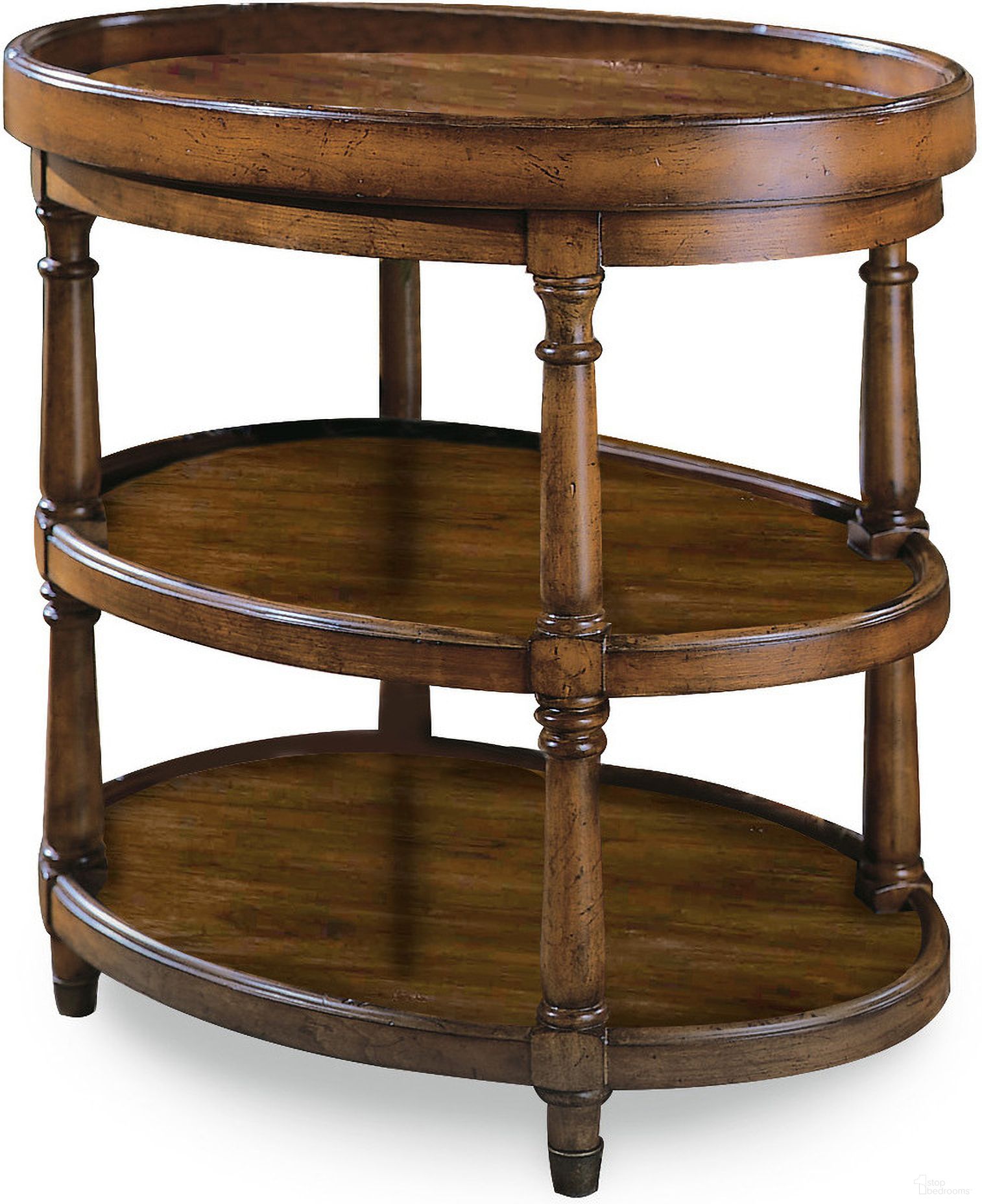 The appearance of Commerce and Market Medium Wood Oval Accent Table designed by Hooker in the transitional interior design. This medium wood piece of furniture  was selected by 1StopBedrooms from Commerce and Market Collection to add a touch of cosiness and style into your home. Sku: 500-50-590. Material: Mappa Burl Veneer.