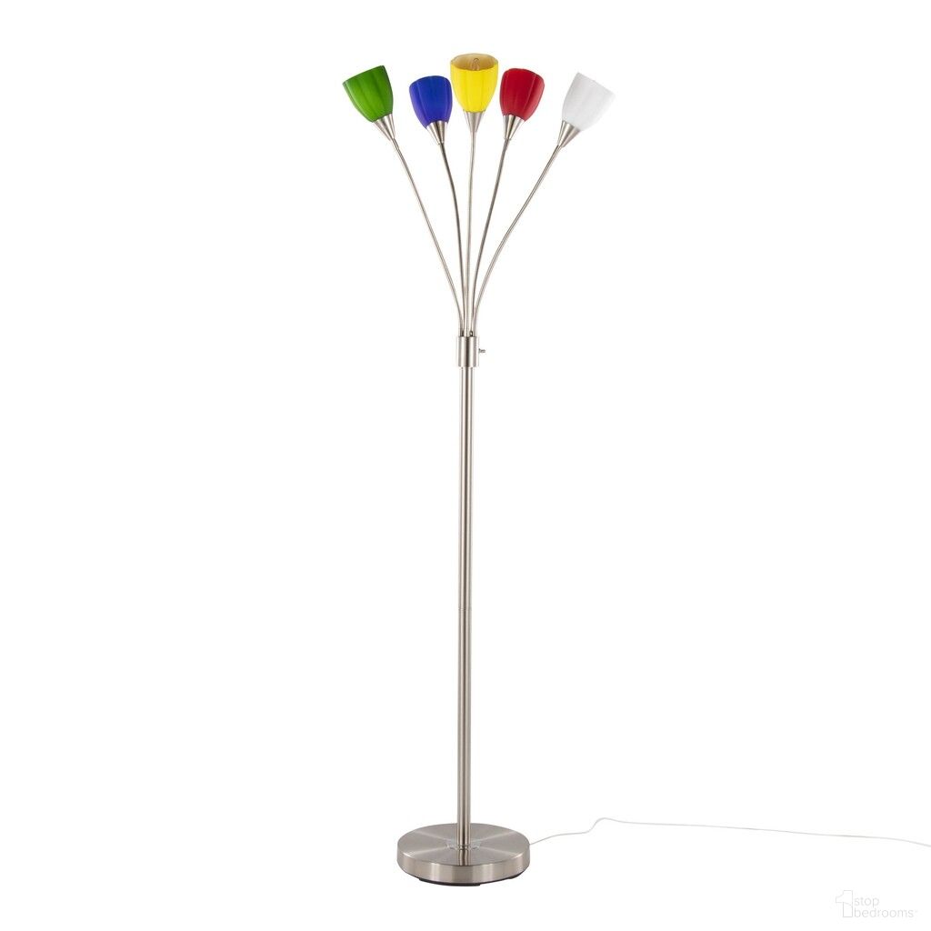 Medusa 71 Inch Metal Floor Lamp 5 Arm In Brushed