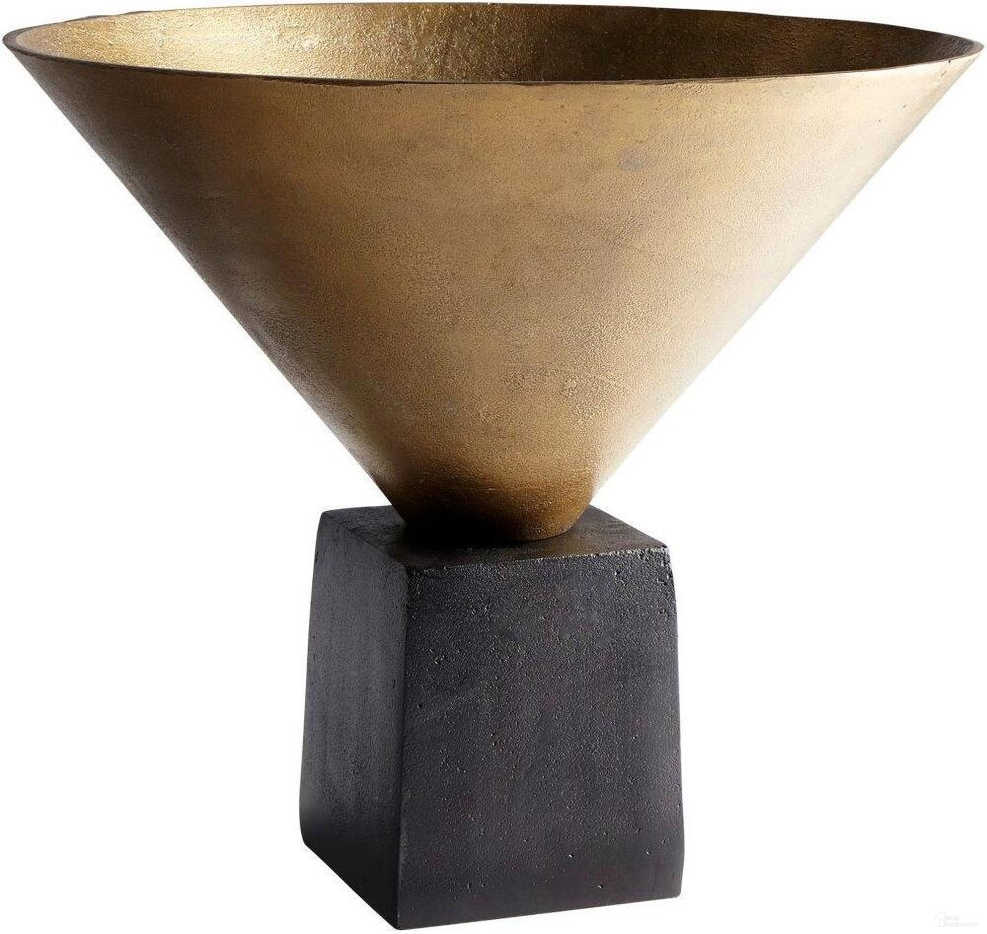 Mega Black Bronze And Antique Brass Small Vase