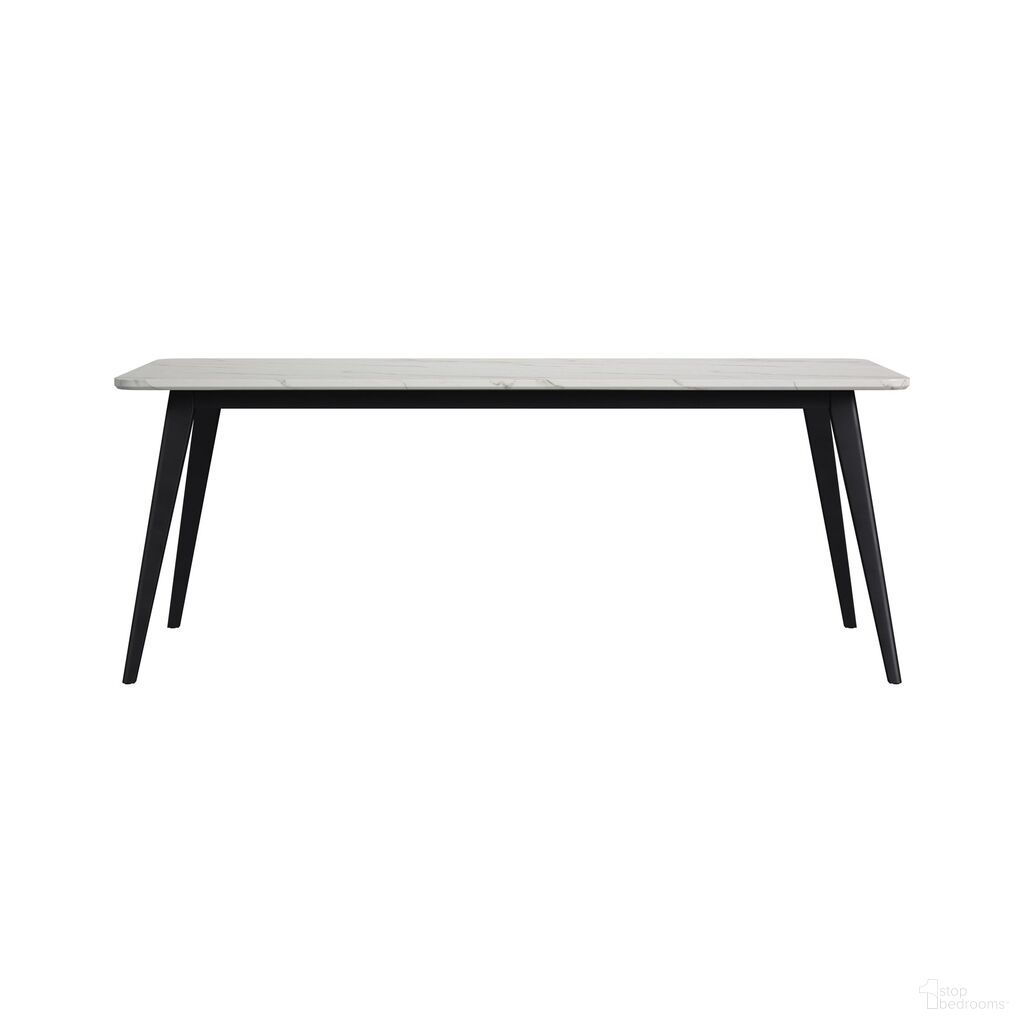 The appearance of Megan Dining Table with Faux Marble Top In White and Black designed by Picket House in the modern / contemporary interior design. This white/black piece of furniture was selected by 1StopBedrooms from Megan Collection to add a touch of cosiness and style into your home. Sku: D-15850-8-DT. Table Base Style: Legs. Table Top Shape: Rectangular. Material: Paper. Size: 40" x 78".