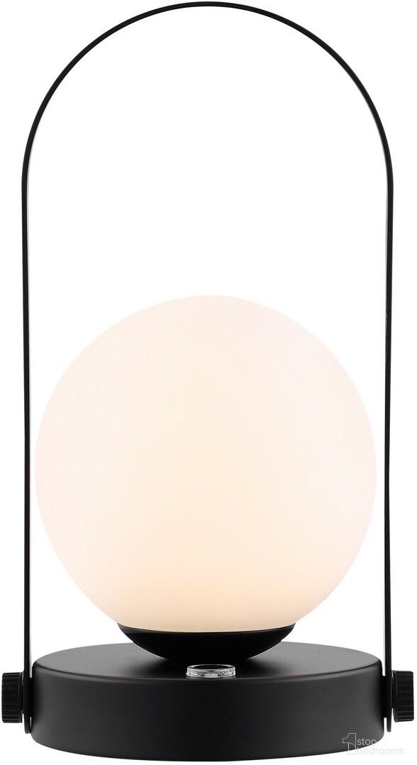 Meira 10 Inch Black Iron Rechargeable Led Table Lamp