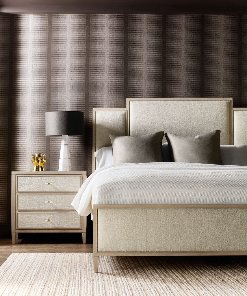 The appearance of Melange Be My Guest Panel Bedroom Set In Beige and Oak designed by Hooker in the transitional interior design. This beige/oak piece of furniture was selected by 1StopBedrooms from Melange Collection to add a touch of cosiness and style into your home. Sku: 628-90250-001-80;628-90016-80. Material: Fabric. Bed Size: California King.