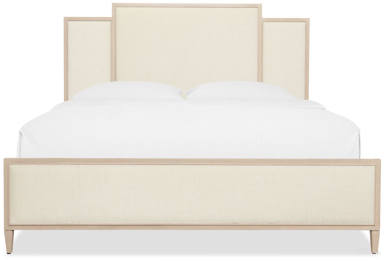 The appearance of Melange Be My Guest Queen Panel Bed In Beige and Oak designed by Hooker in the transitional interior design. This beige/oak piece of furniture was selected by 1StopBedrooms from Melange Collection to add a touch of cosiness and style into your home. Sku: 628-90250-001-80. Bed Type: Panel Bed. Bed Size: Queen. Material: Oak Veneer.