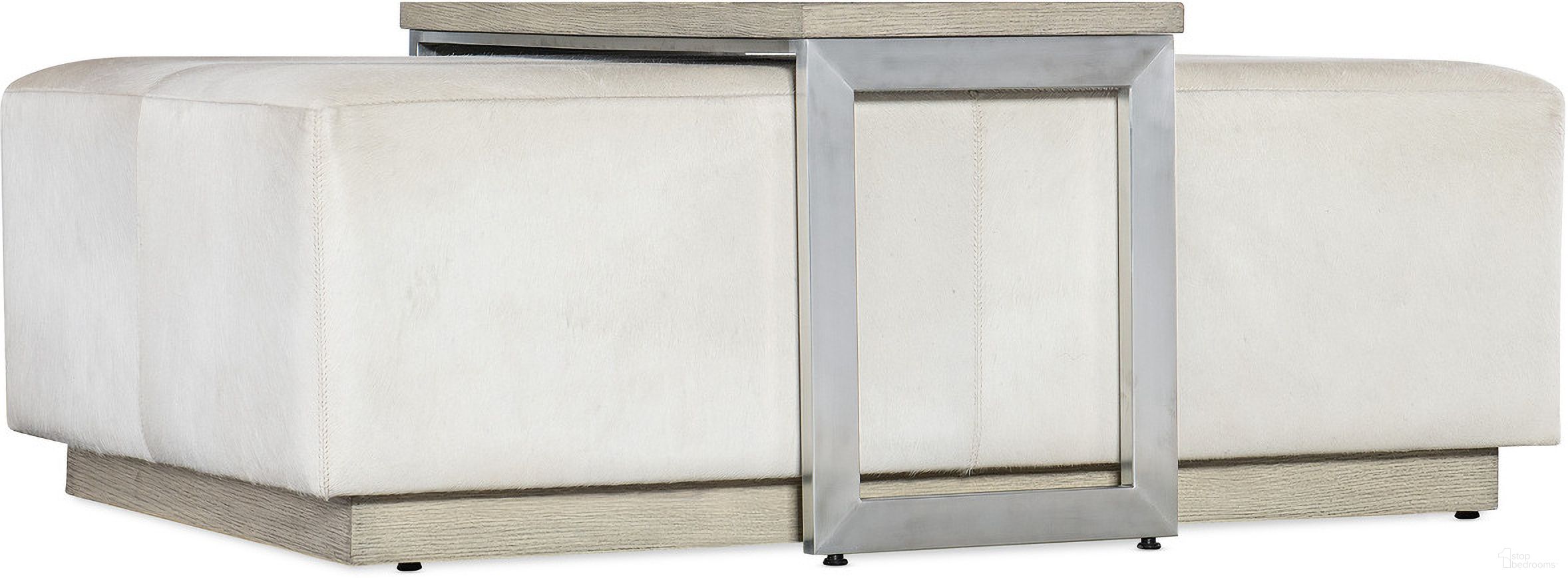The appearance of Melange Bridged Cocktail Table In Beige designed by Hooker in the transitional interior design. This beige piece of furniture was selected by 1StopBedrooms from Melange Collection to add a touch of cosiness and style into your home. Sku: 628-80481-95. Material: Metal.