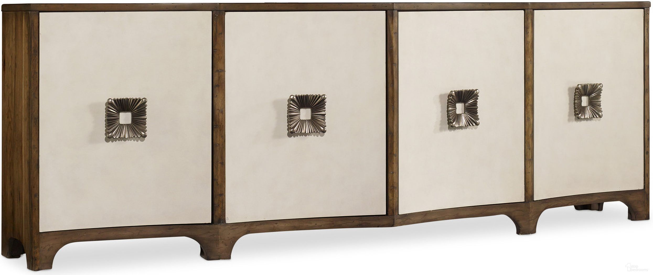 Melange Cream and White Credenza
