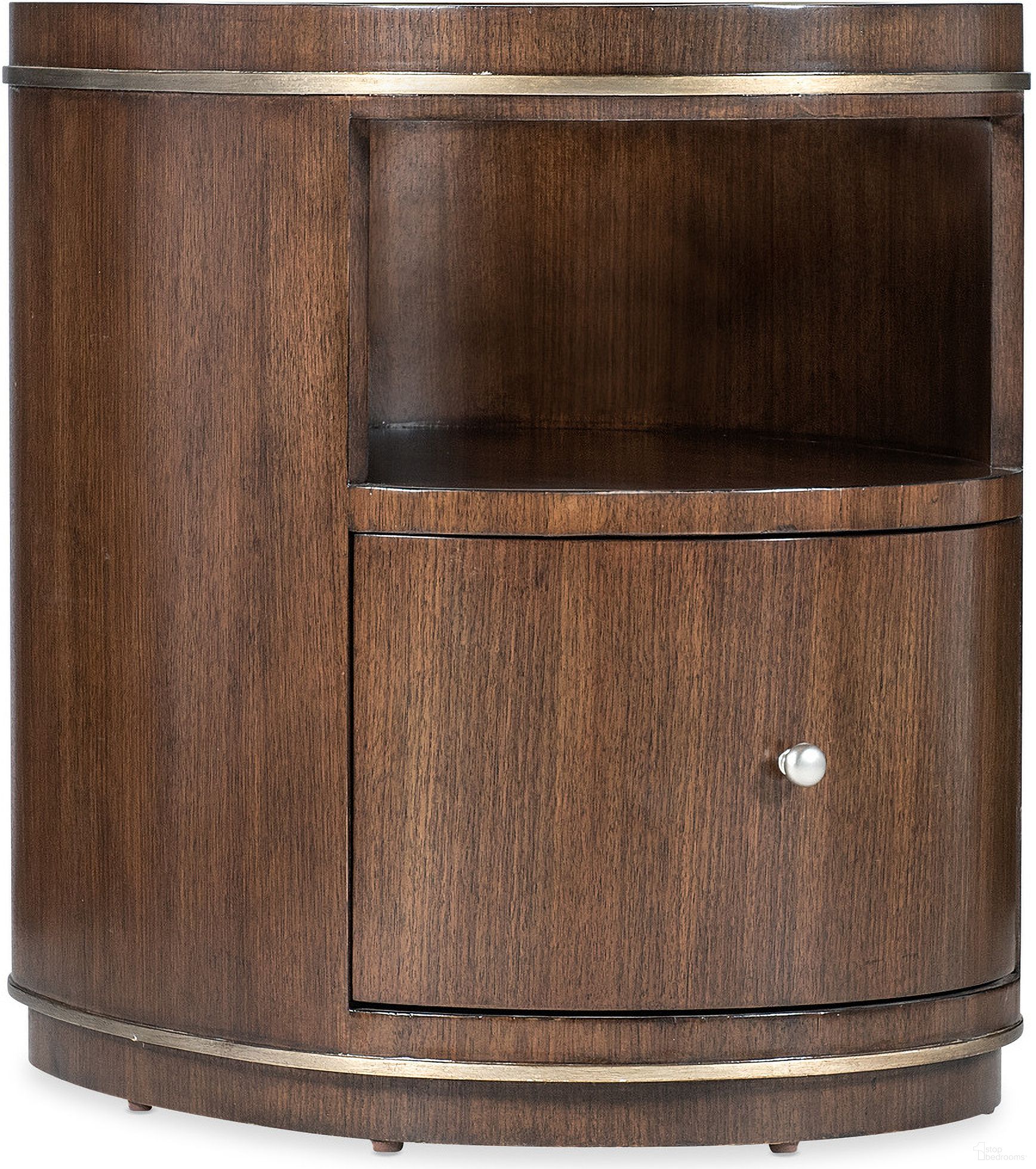 Melange Contours Side Table In Dark Wood