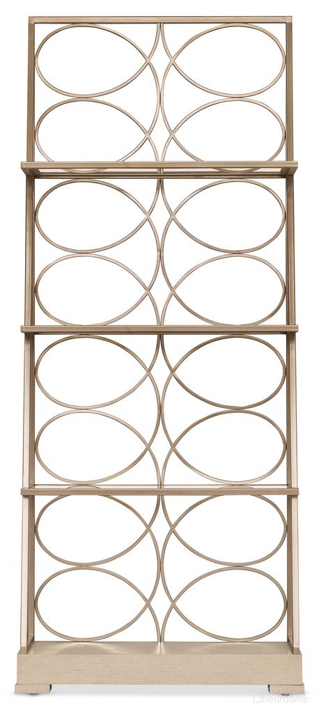 The appearance of Melange Flourish Etagere In Light Wood designed by Hooker in the transitional interior design. This light wood piece of furniture was selected by 1StopBedrooms from Melange Collection to add a touch of cosiness and style into your home. Sku: 628-50741-95. Material: Steel.