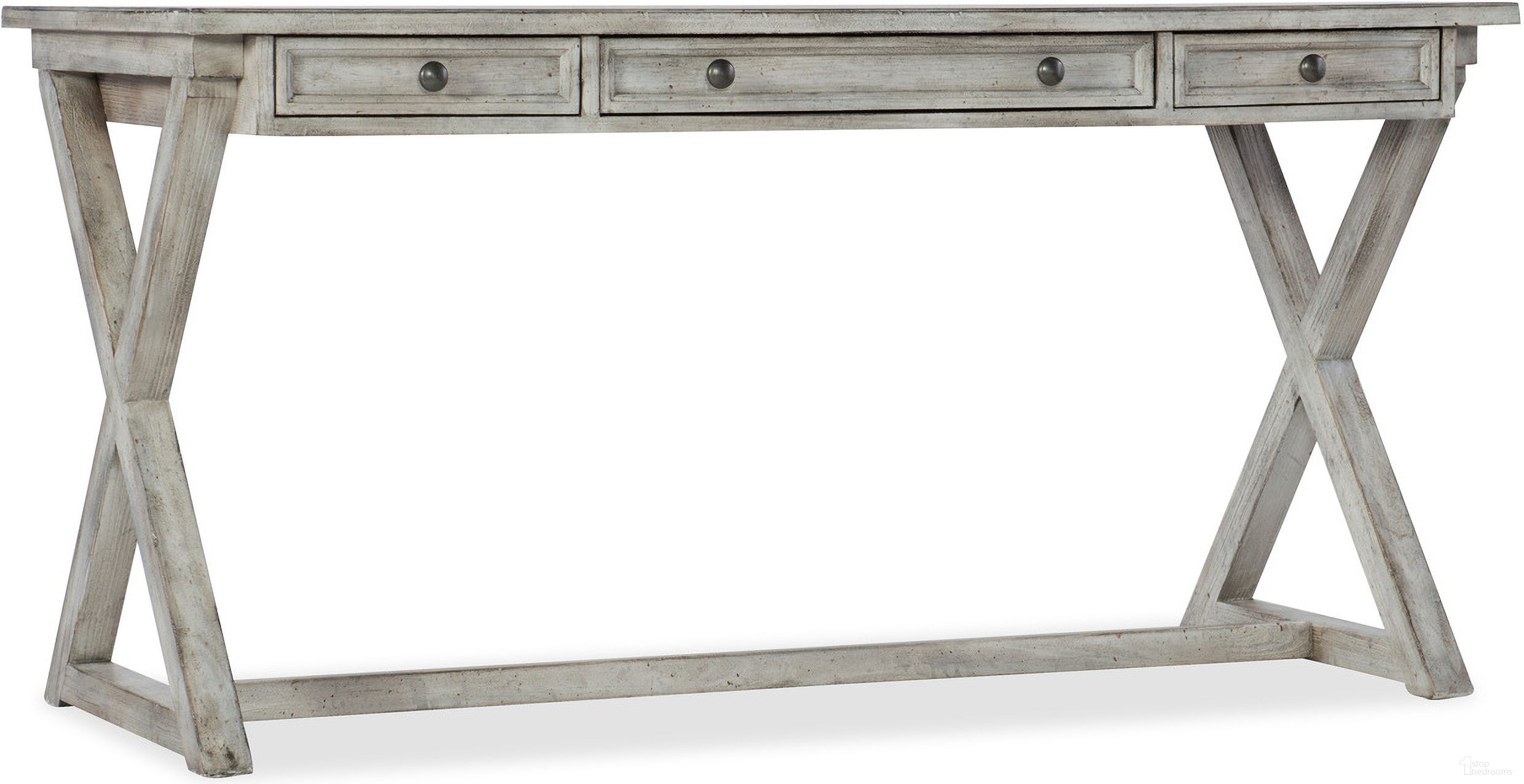 The appearance of Melange Gray Dixon Writing Desk designed by Hooker in the transitional interior design. This gray piece of furniture  was selected by 1StopBedrooms from Melange Collection to add a touch of cosiness and style into your home. Sku: 638-10019-GRY. Material: Oak Veneer.