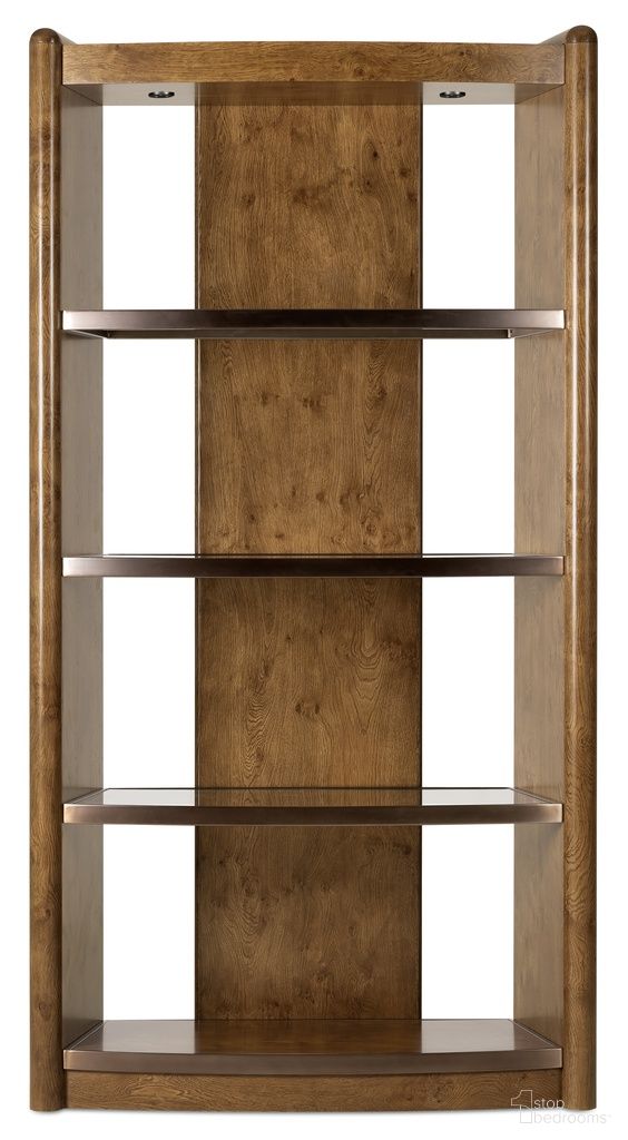The appearance of Melange Romano Etagere In Golden Brown designed by Hooker in the transitional interior design. This golden brown piece of furniture was selected by 1StopBedrooms from Melange Collection to add a touch of cosiness and style into your home. Sku: 628-50745-82. Material: Solid Oak.