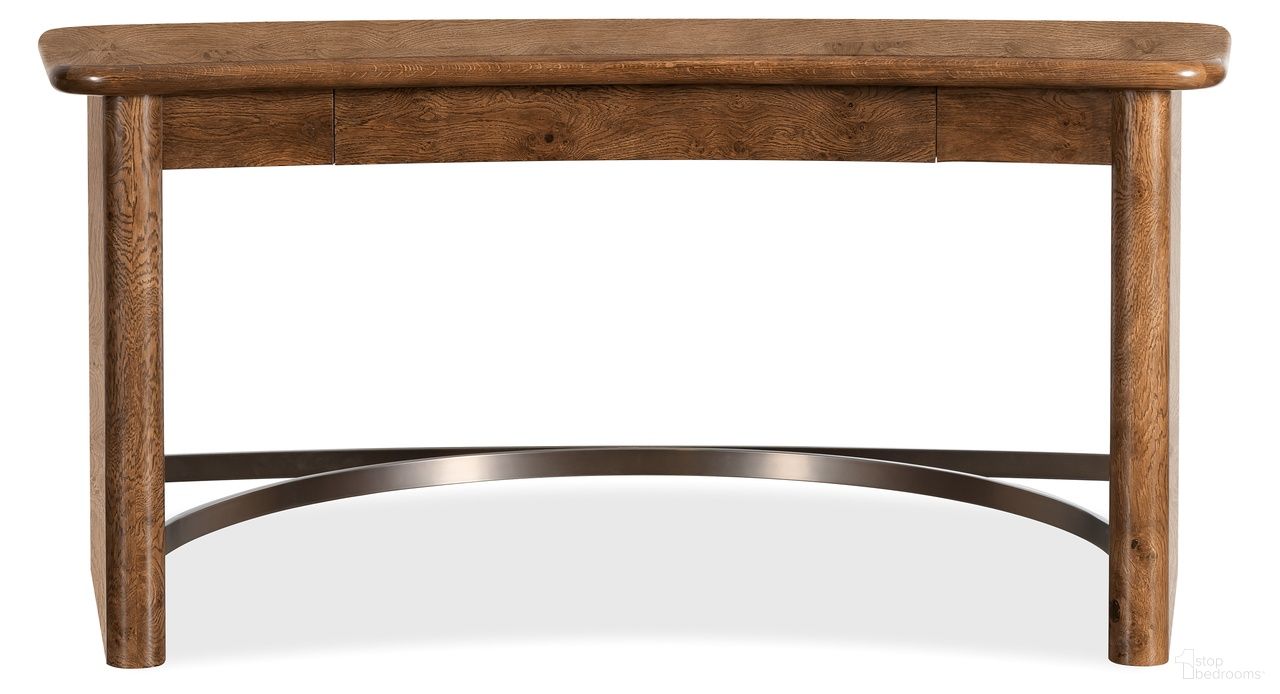 The appearance of Melange Romano Writing Desk In Golden Brown designed by Hooker in the transitional interior design. This golden brown piece of furniture was selected by 1StopBedrooms from Melange Collection to add a touch of cosiness and style into your home. Sku: 628-10009-82. Material: Solid Oak.