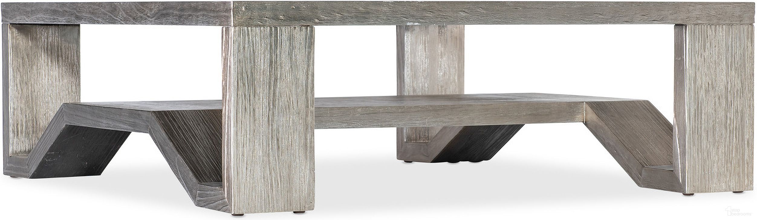 Melange Saber Cocktail Table In Silver