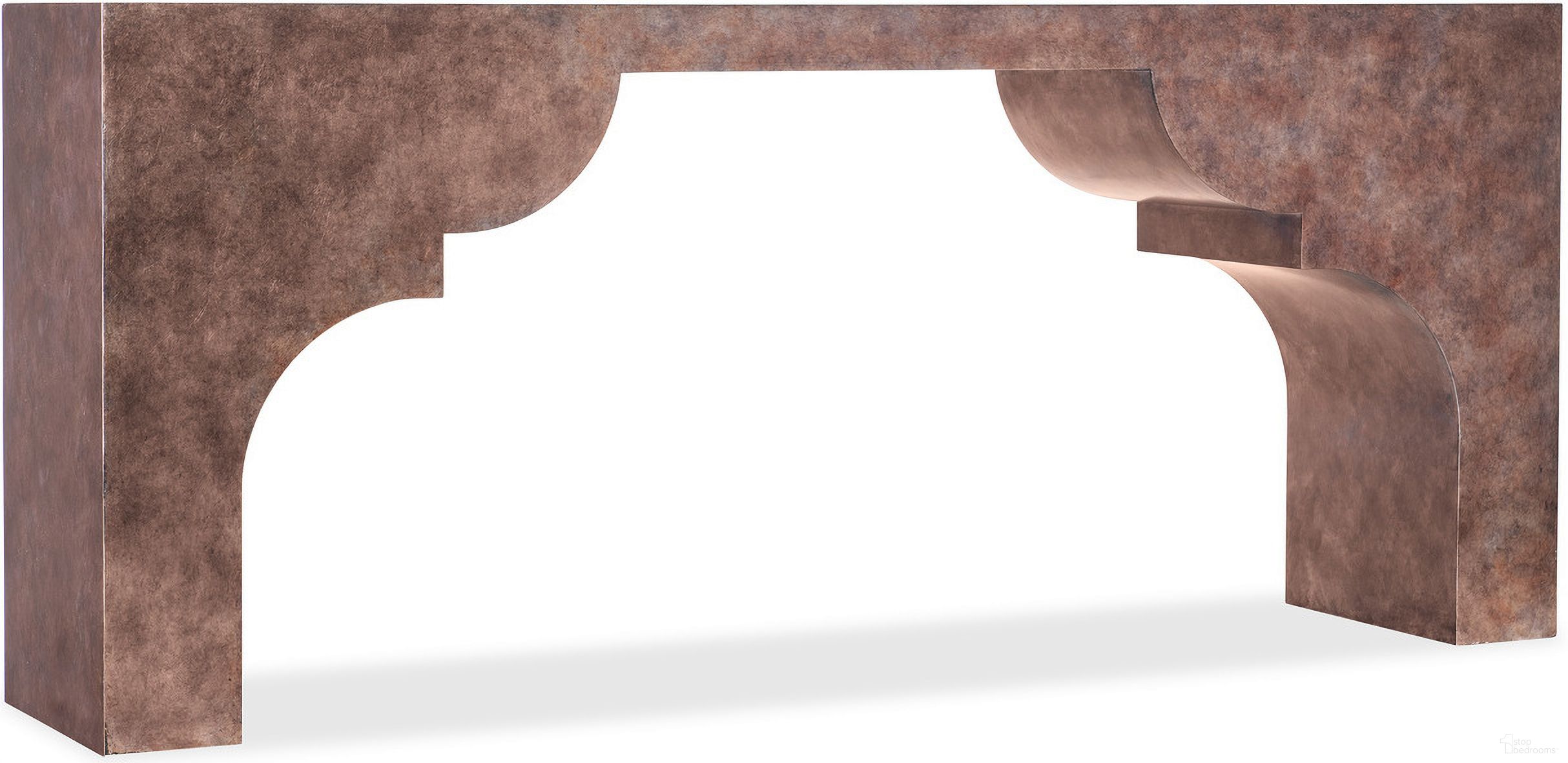 The appearance of Melange Taj Console In Brown designed by Hooker in the transitional interior design. This brown piece of furniture  was selected by 1StopBedrooms from Melange Collection to add a touch of cosiness and style into your home. Sku: 628-85694-80. Material: Wood.
