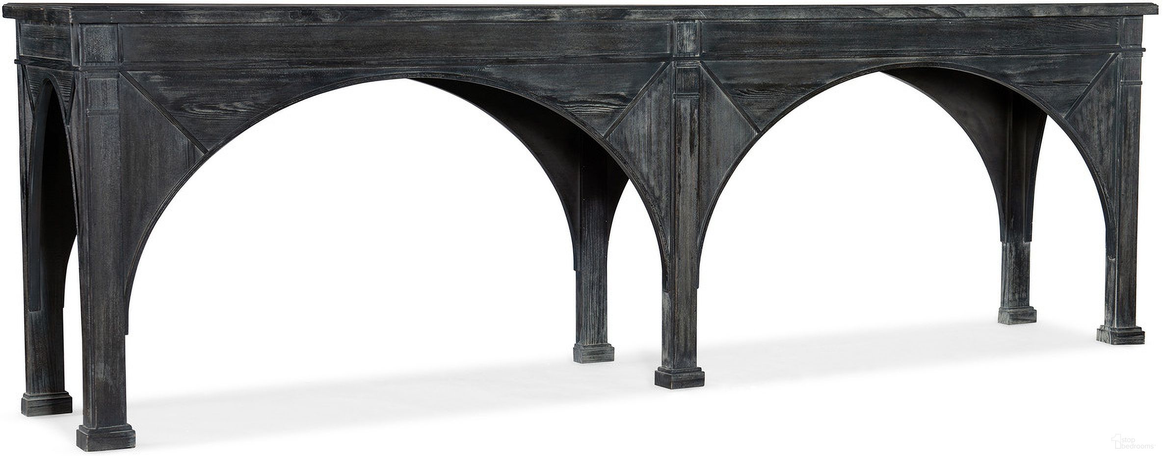 The appearance of Melange Thunber Sofa Console designed by Hooker in the traditional interior design. This grey piece of furniture was selected by 1StopBedrooms from Melange Collection to add a touch of cosiness and style into your home. Sku: 628-85150-95. Material: Pine.