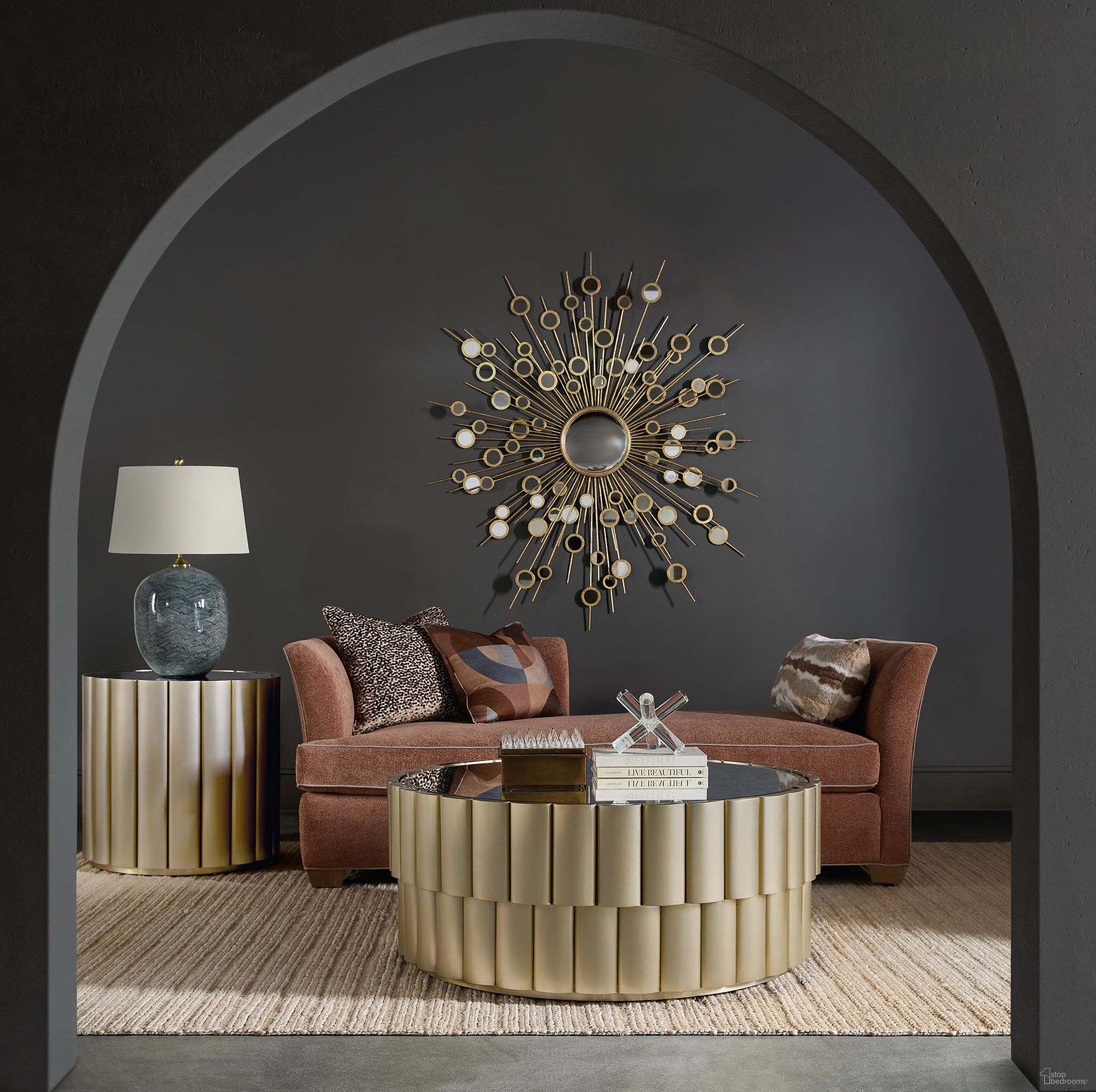 The appearance of Melange Time Flies Occasional Table Set In Champagne Silver designed by Hooker in the modern / contemporary interior design. This champagne silver piece of furniture was selected by 1StopBedrooms from Melange Collection to add a touch of cosiness and style into your home. Sku: 628-80570-15;628-80571-15. Material: Metal.