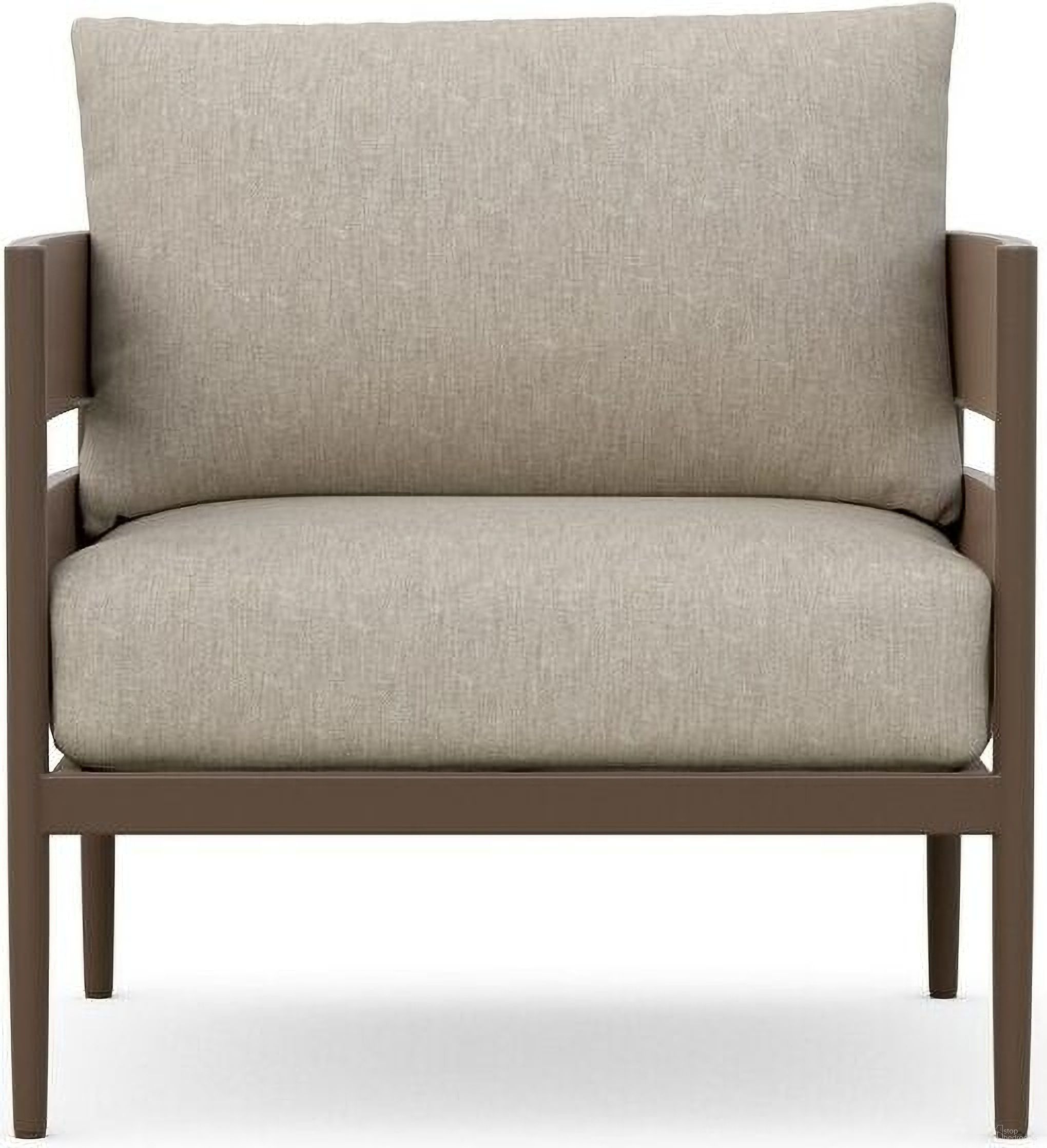 The appearance of Melbourne Club Chair with Cushion In Cashew and Matte Bronze designed by Azzurro Living in the modern / contemporary interior design. This cashew/matte bronze piece of furniture was selected by 1StopBedrooms from Melbourne Collection to add a touch of cosiness and style into your home. Sku: MEL-A19S1-CU. Material: Aluminum.