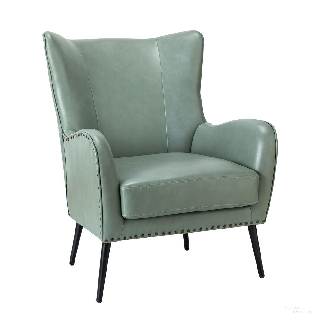 The appearance of Meleagrides Armchair In Sage designed by Karat Home in the modern / contemporary interior design. This sage piece of furniture was selected by 1StopBedrooms from Meleagrides Collection to add a touch of cosiness and style into your home. Sku: CHDT0511-SGE. Material: Faux Leather.