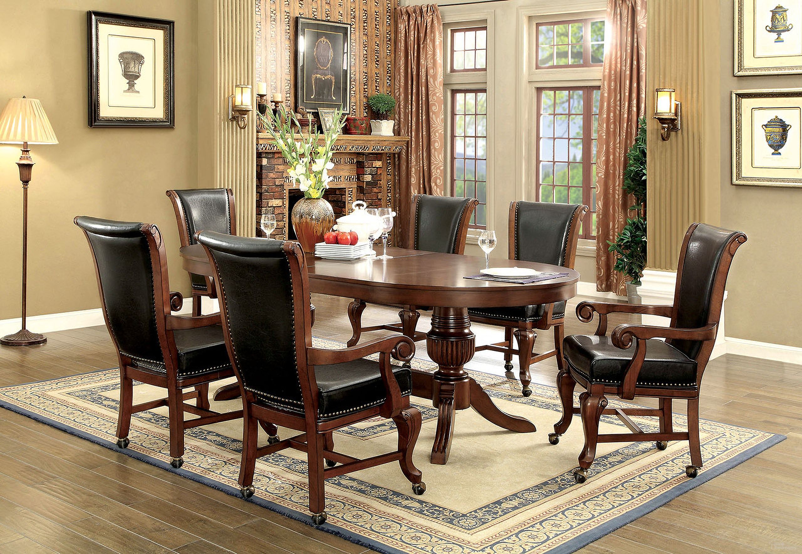 Melina Game Table In Brown Cherry