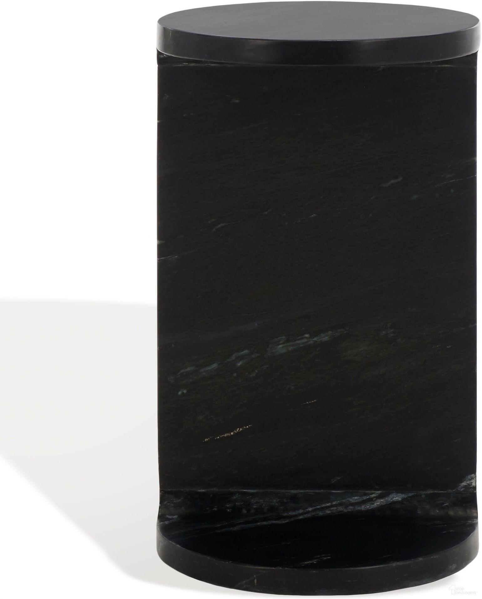 The appearance of Melinda Marble C Accent Table In Black designed by Safavieh Couture in the modern / contemporary interior design. This black piece of furniture  was selected by 1StopBedrooms from Melinda Collection to add a touch of cosiness and style into your home. Sku: SFV9714C. Material: Marble.