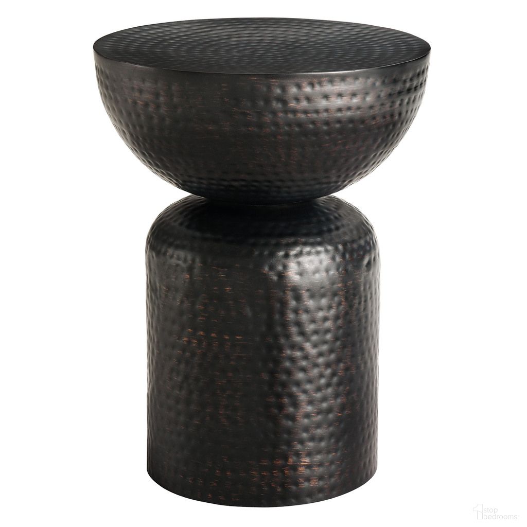 The appearance of Mella Metal Hammered Side Table In Black designed by Modway in the modern / contemporary interior design. This black piece of furniture  was selected by 1StopBedrooms from Mella Collection to add a touch of cosiness and style into your home. Sku: EEI-7278-BLK. Material: Metal.