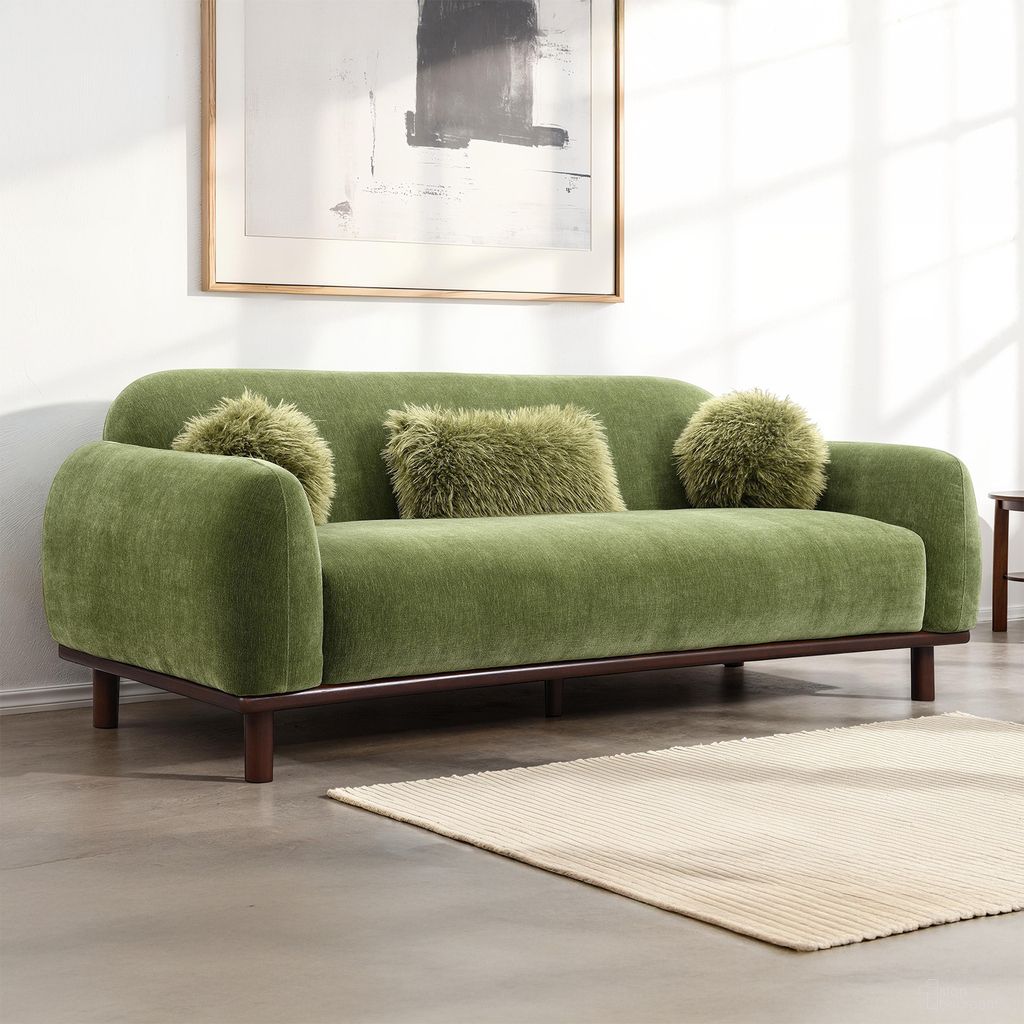 The appearance of Mellone Sofa In Olive Green designed by Furniture of America in the modern / contemporary interior design. This olive green piece of furniture was selected by 1StopBedrooms from Mellone Collection to add a touch of cosiness and style into your home. Sku: FM64007GR-SF. Material: Chenille.