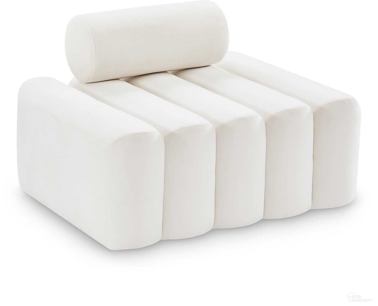 The appearance of Melody Velvet Chair In Cream designed by Meridian in the modern / contemporary interior design. This cream piece of furniture was selected by 1StopBedrooms from Melody Collection to add a touch of cosiness and style into your home. Sku: 647Cream-C. Material: Velvet.