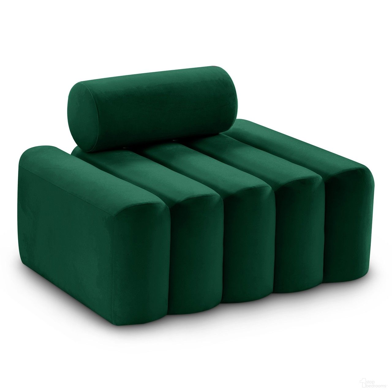 The appearance of Melody Velvet Chair In Green designed by Meridian in the modern / contemporary interior design. This green piece of furniture was selected by 1StopBedrooms from Melody Collection to add a touch of cosiness and style into your home. Sku: 647Green-C. Material: Velvet.