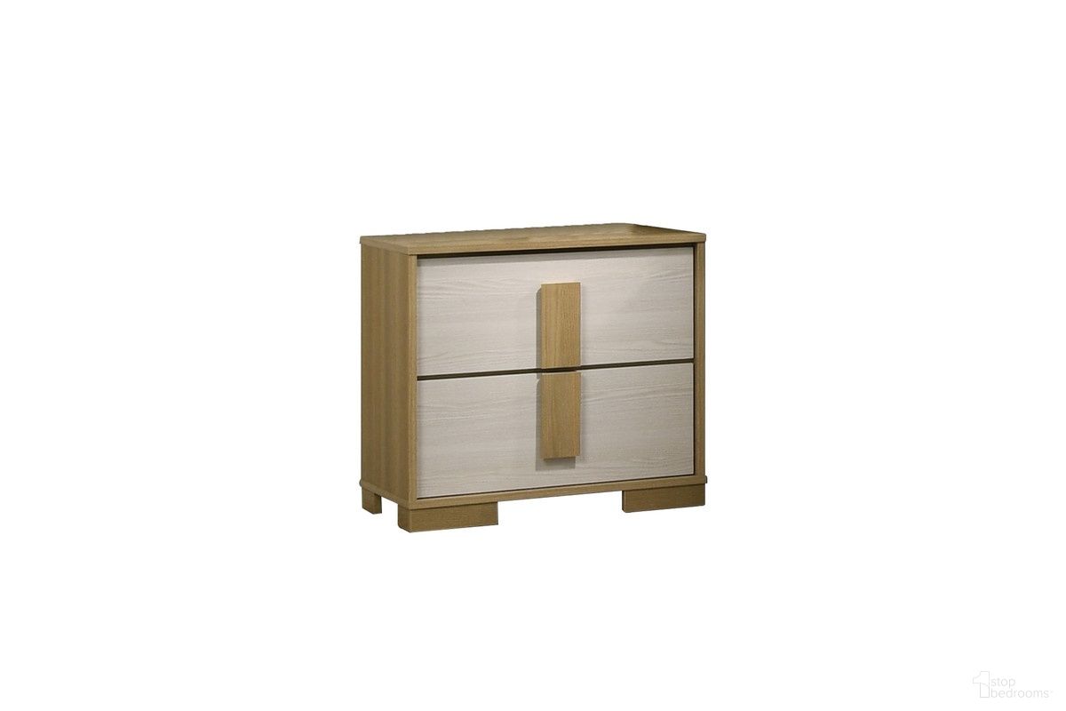 The appearance of Melrose Melamine MDF Nightstand in Natural and White designed by Best Quality Furniture in the country / farmhouse interior design. This natural and white piece of furniture was selected by 1StopBedrooms from Melrose Collection to add a touch of cosiness and style into your home. Sku: B780-NS. Material: Melamine.