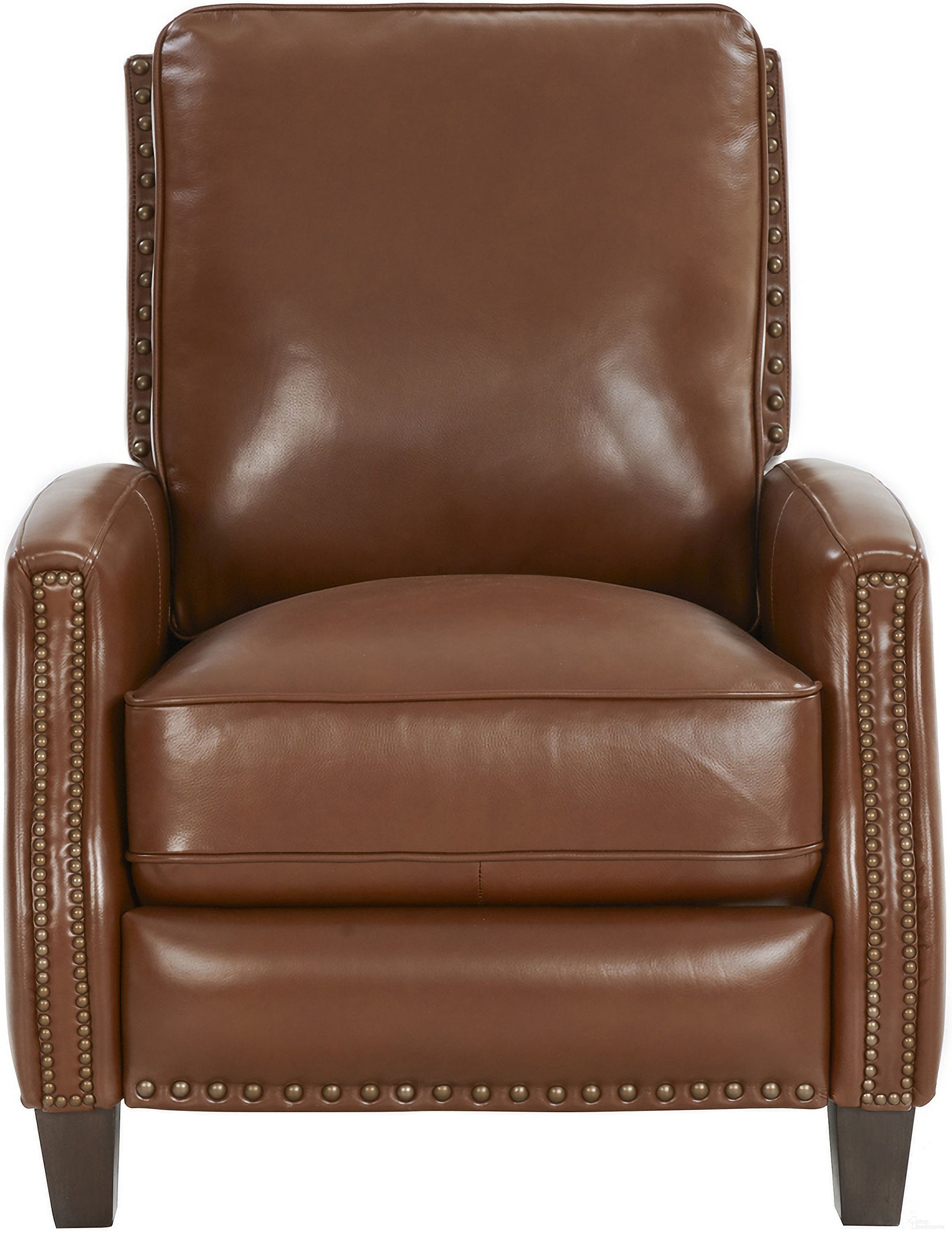The appearance of Melrose Recliner In Colchester Bitters designed by BarcaLounger in the transitional interior design. This colchester bitters piece of furniture was selected by 1StopBedrooms from Melrose Collection to add a touch of cosiness and style into your home. Sku: 73155571187. Material: Leather.