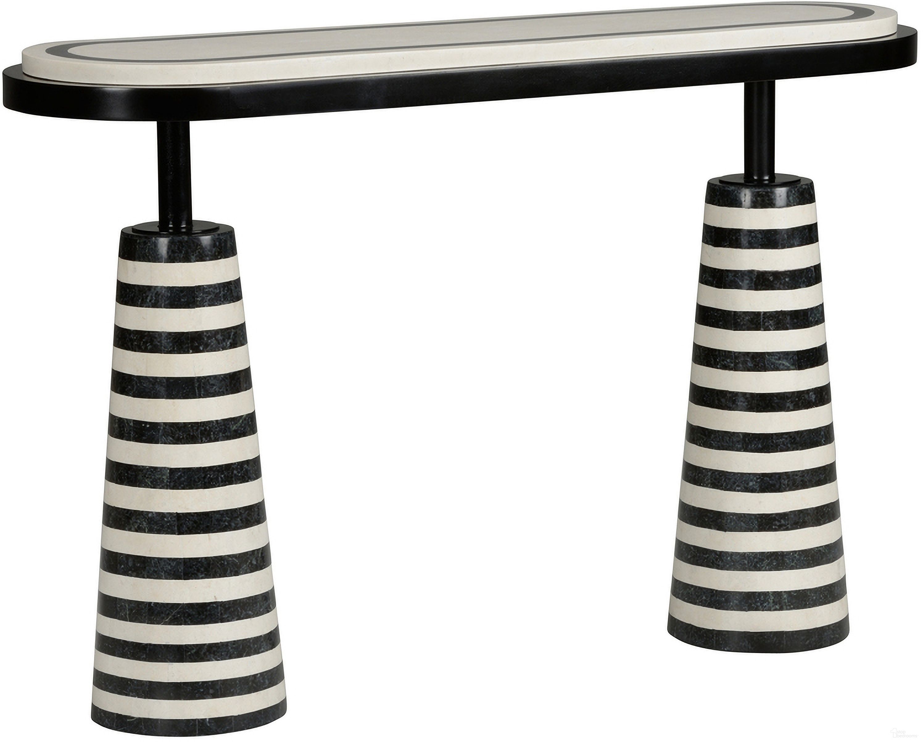 The appearance of Memphis Milano Console In Black designed by Wildwood in the modern / contemporary interior design. This black piece of furniture  was selected by 1StopBedrooms from Wildwood Collection to add a touch of cosiness and style into your home. Sku: 490780. Material: Stone.