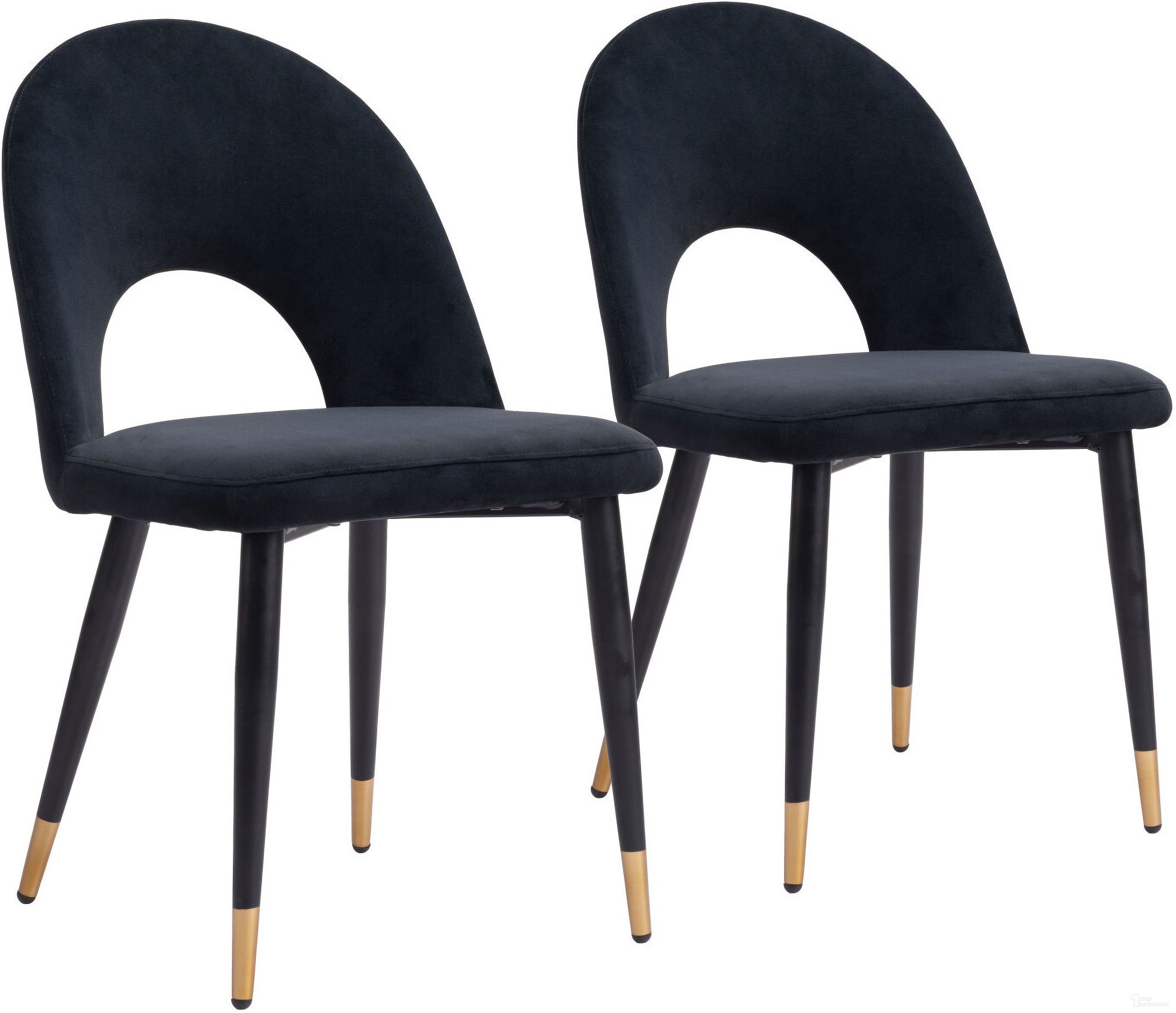 Menlo Dining Chair Set of 2 In Black