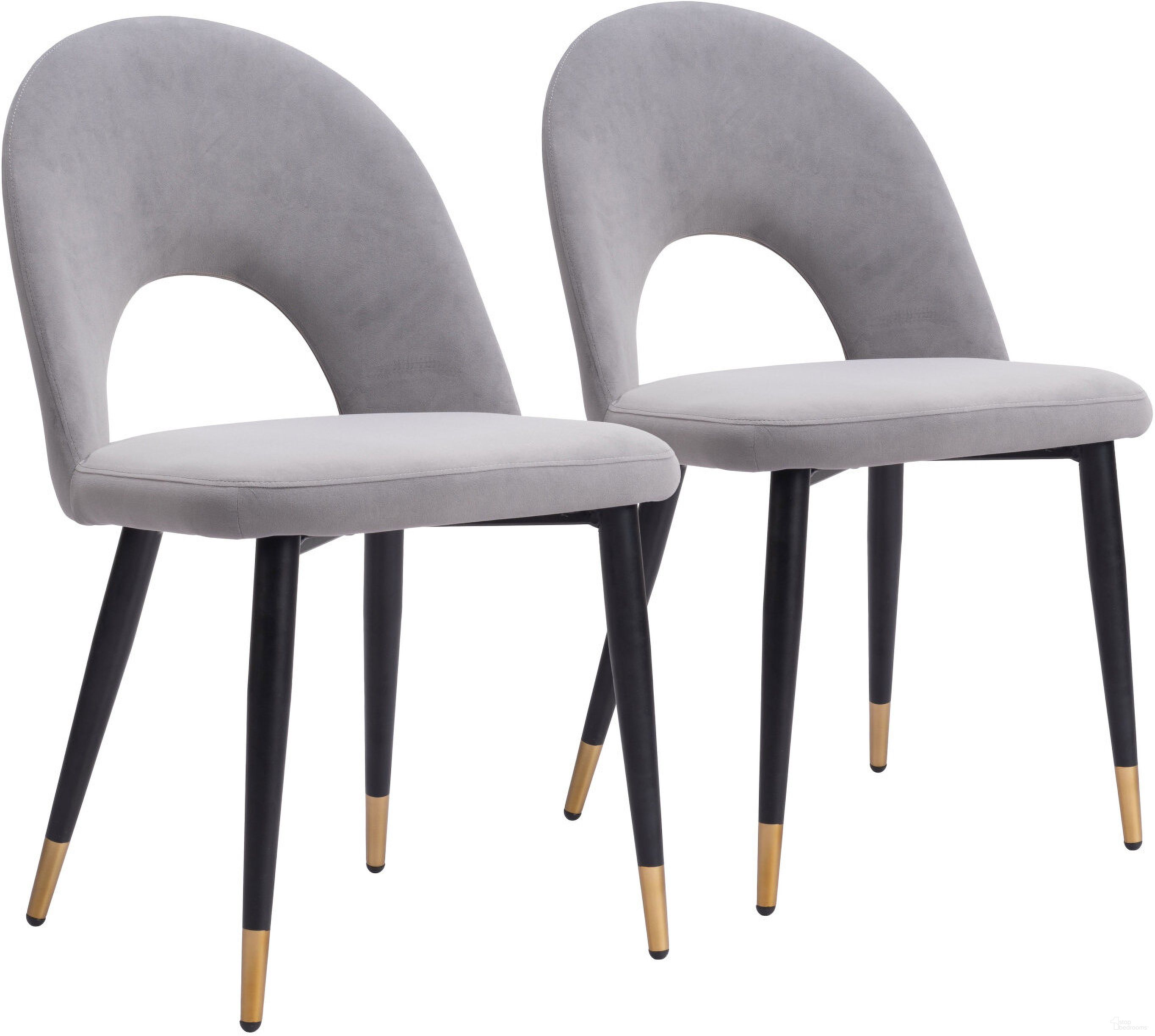 Menlo Dining Chair Set of 2 In Gray