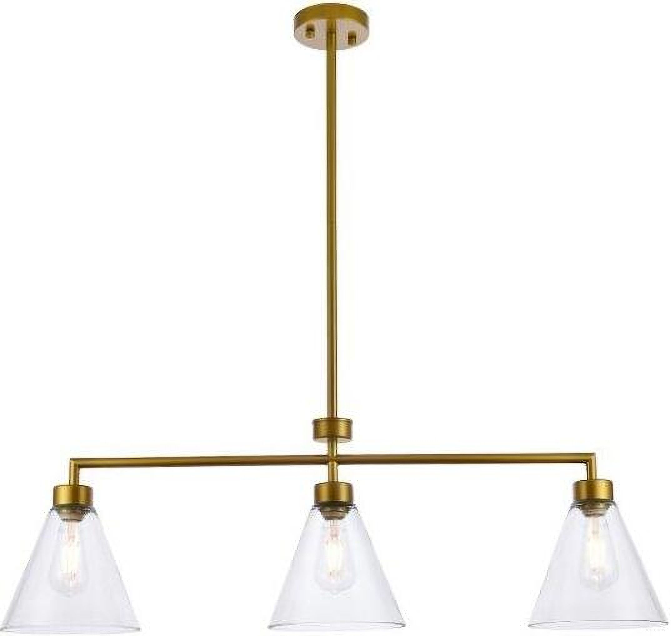 Mera 3 Lights Brass Pendant
